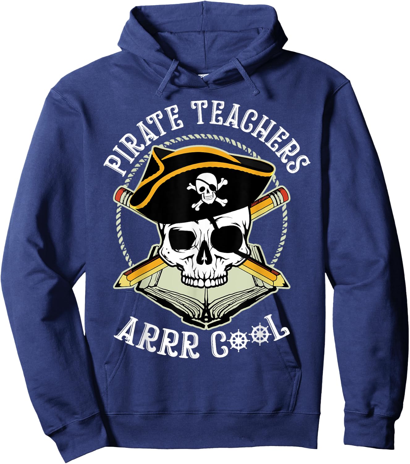 Pirate Teacher Shirt, Teacher , Educational Shirt Men Women Hoodie - Hoodie | Navy