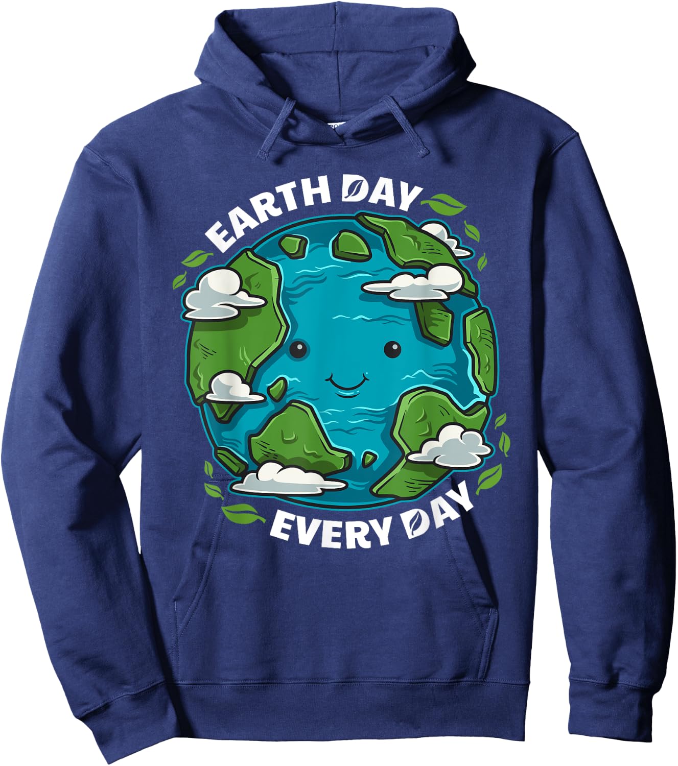 Earth Day Every Day Cute Environmental Gift Eco Present Hoodie - Hoodie | Navy