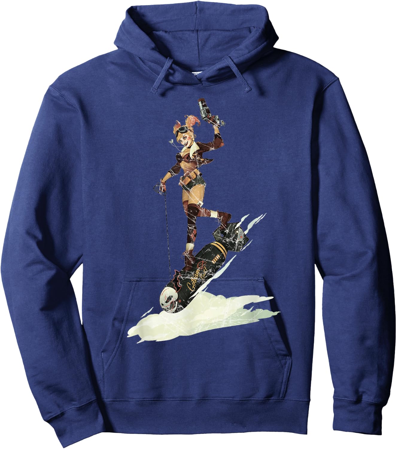 DC Comics Bombshells Harley Quinn Character Bomb Hoodie - Hoodie | Navy