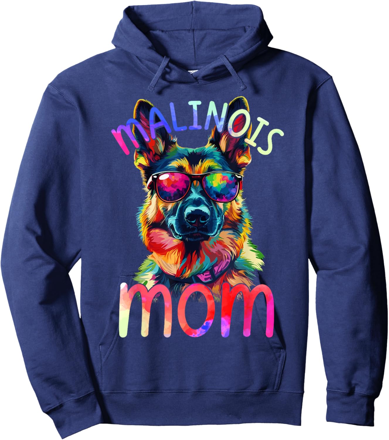 Belgique Malinois Lovers Pop Art Femmes Belgique Malinois Mom Hoodie - Hoodie | Navy
