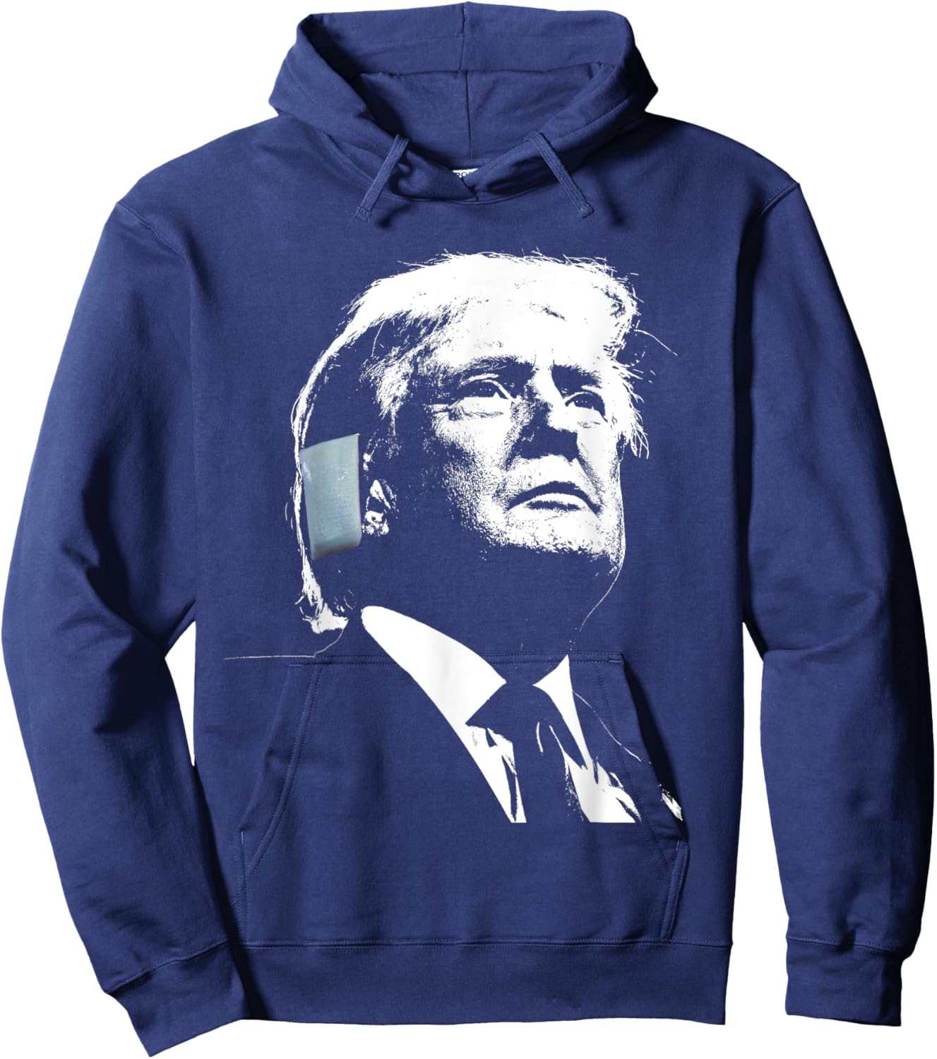 Donald Trump 2024 Ear Bandage Shot at Election Rally America Hoodie - Hoodie | Navy