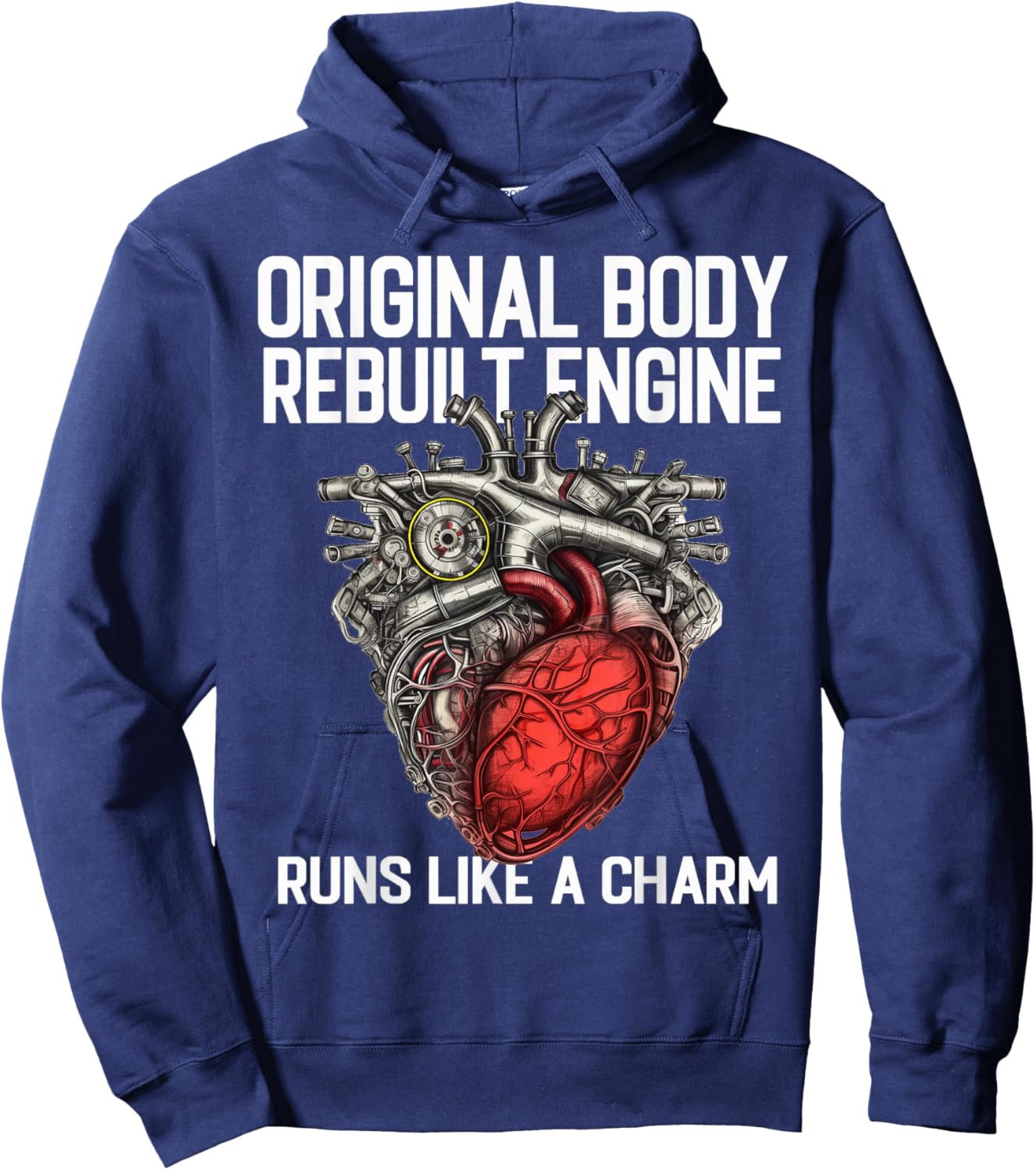 Funny Open Heart Surgery Bypass Survivor Recovery Hoodie - Hoodie | Navy