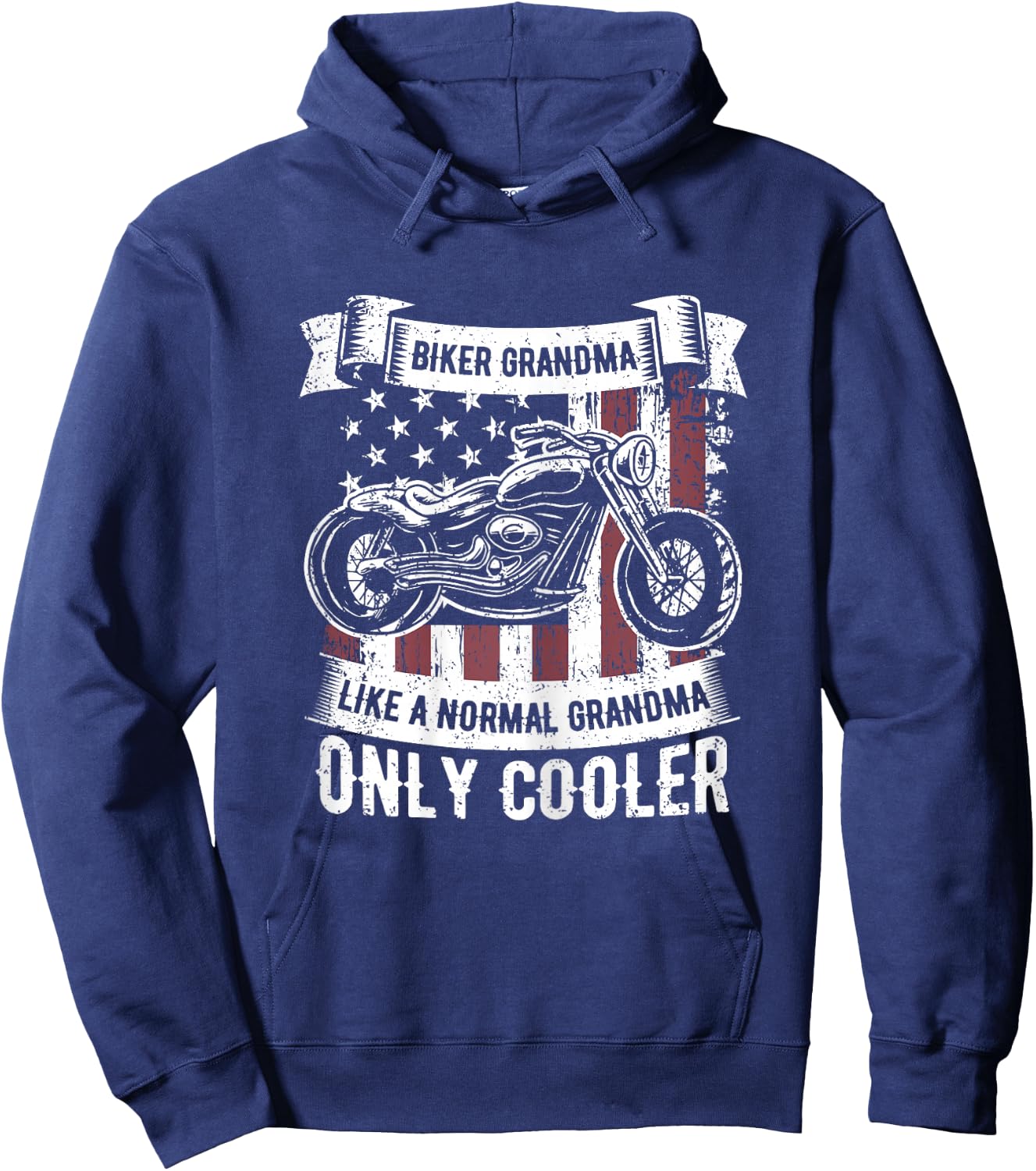 Biker Grandma Ride Motorcycles Motorcycle Lovers Rider Gift Hoodie - Hoodie | Navy