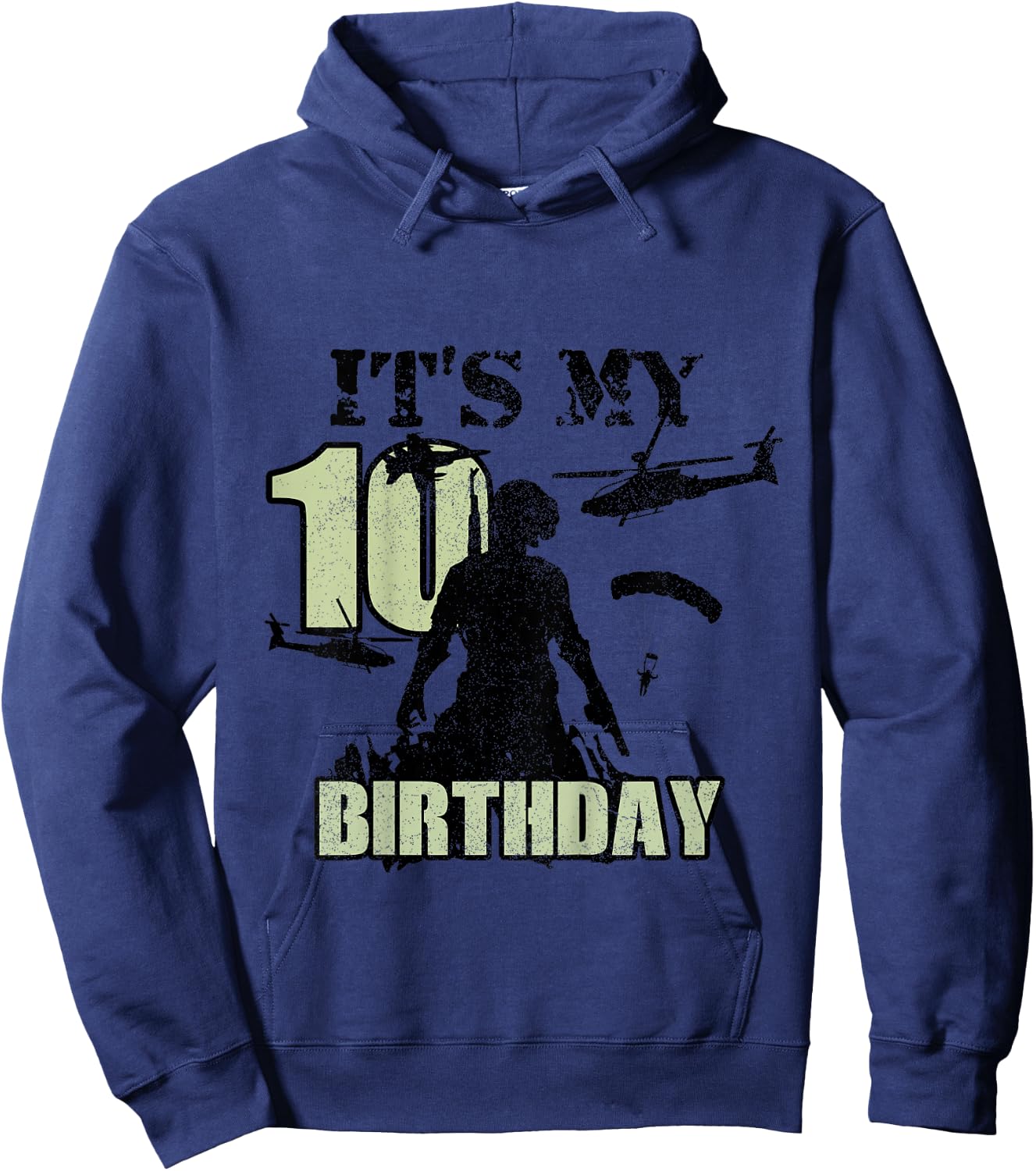 10 Year Old Call Of Theme It's My Birthday Gift Boys Girls Hoodie - Hoodie | Navy