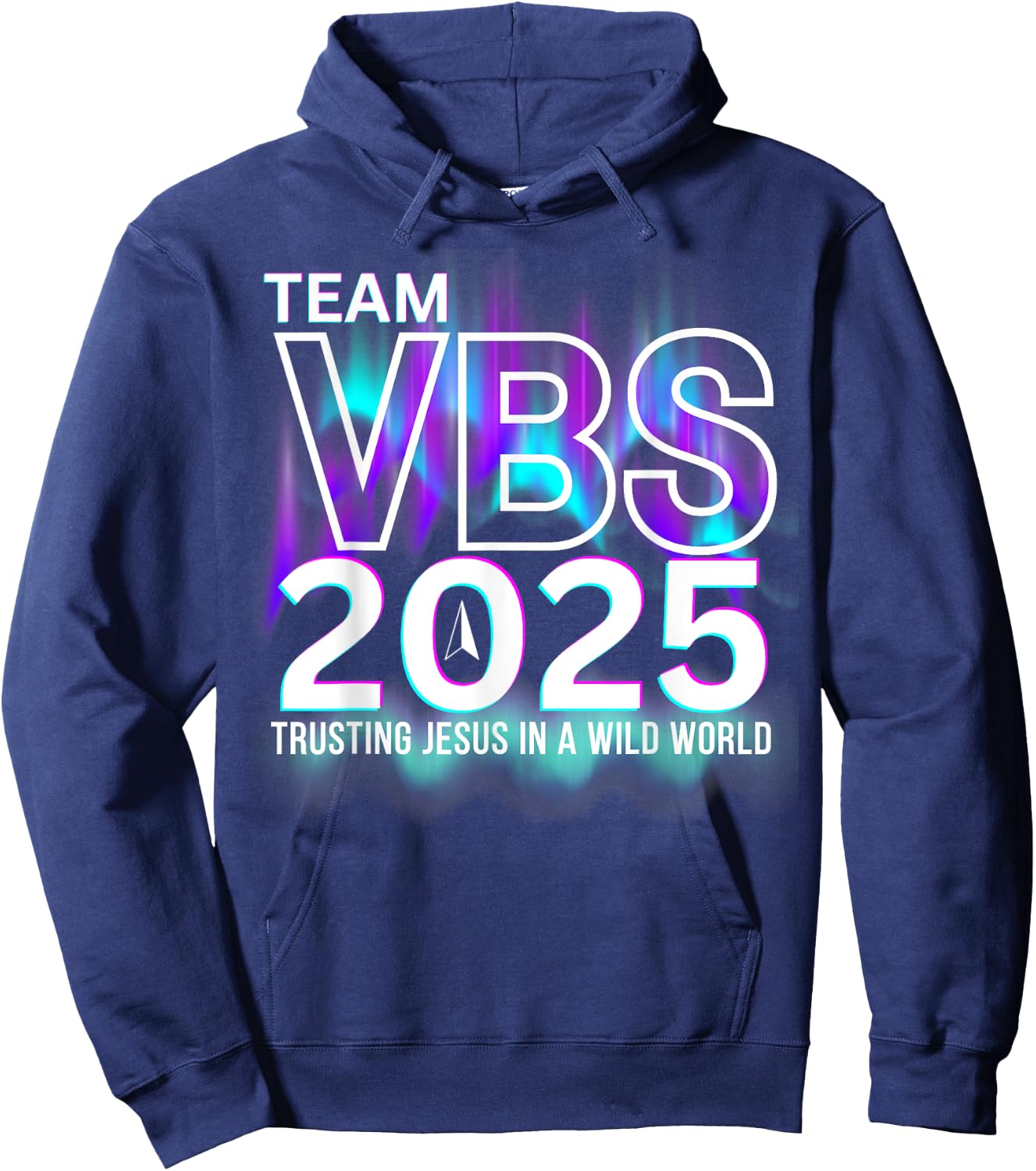 Team VBS 2025 Northern Lights Crew Fun Vacation Bible School Hoodie - Hoodie | Navy