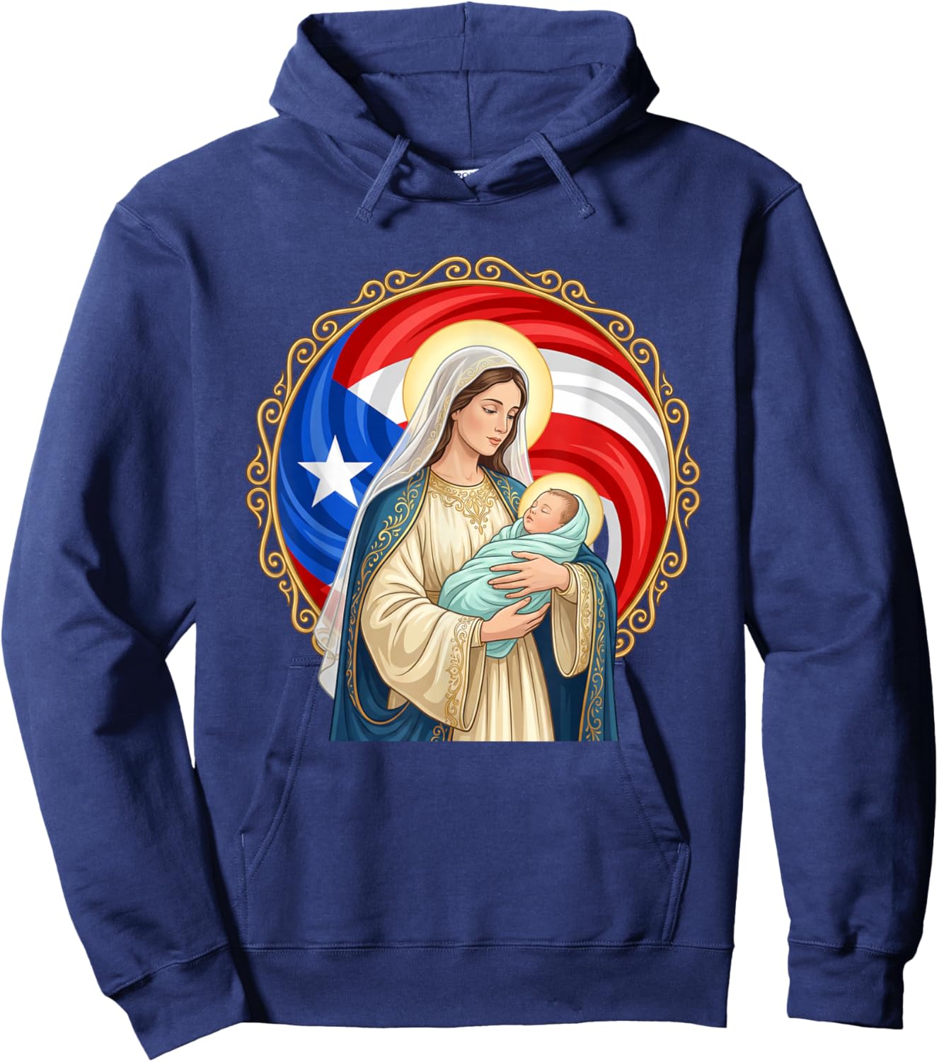 Virgen de La Providencia. Patrona de Puerto Rico Hoodie - Hoodie | Navy
