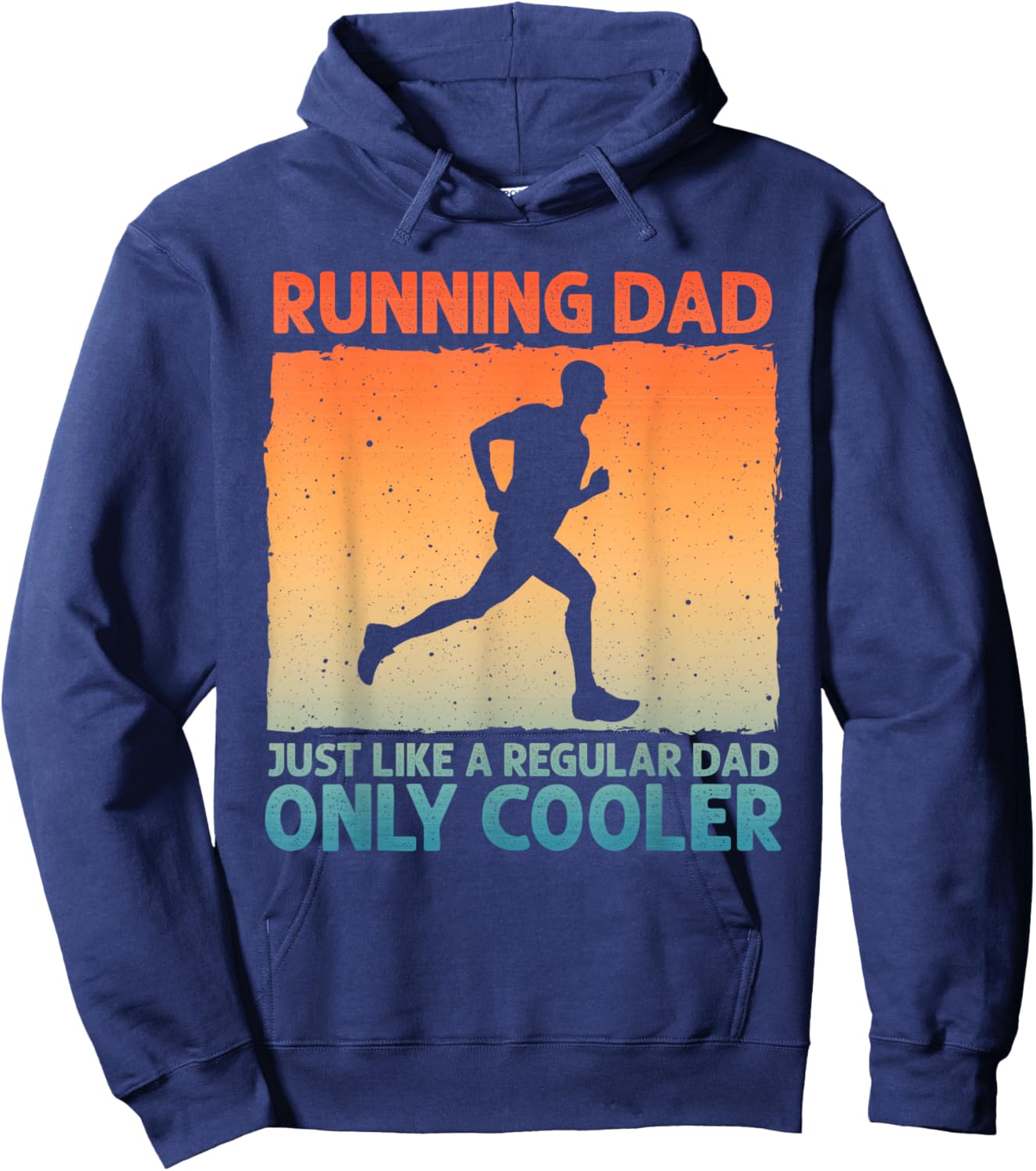 Funny Running Dad Marathon Runner Coach Marathoner Hoodie - Hoodie | Navy