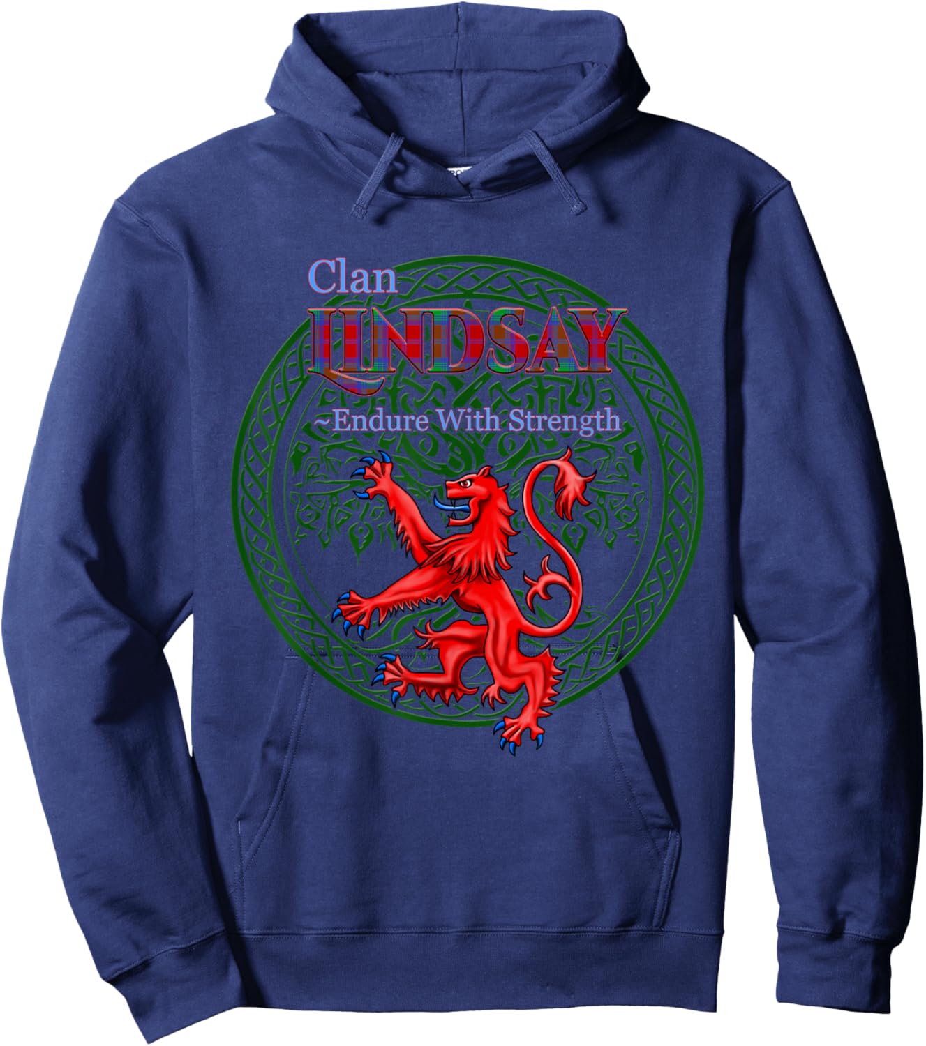 Lindsay Scottish Clan Pride Family Motto Hoodie - Hoodie | Navy