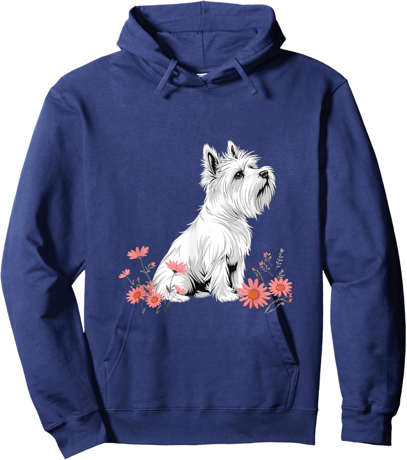 Westie West Highland White Terrier Dog Breed Graphic Hoodie - Hoodie | Navy