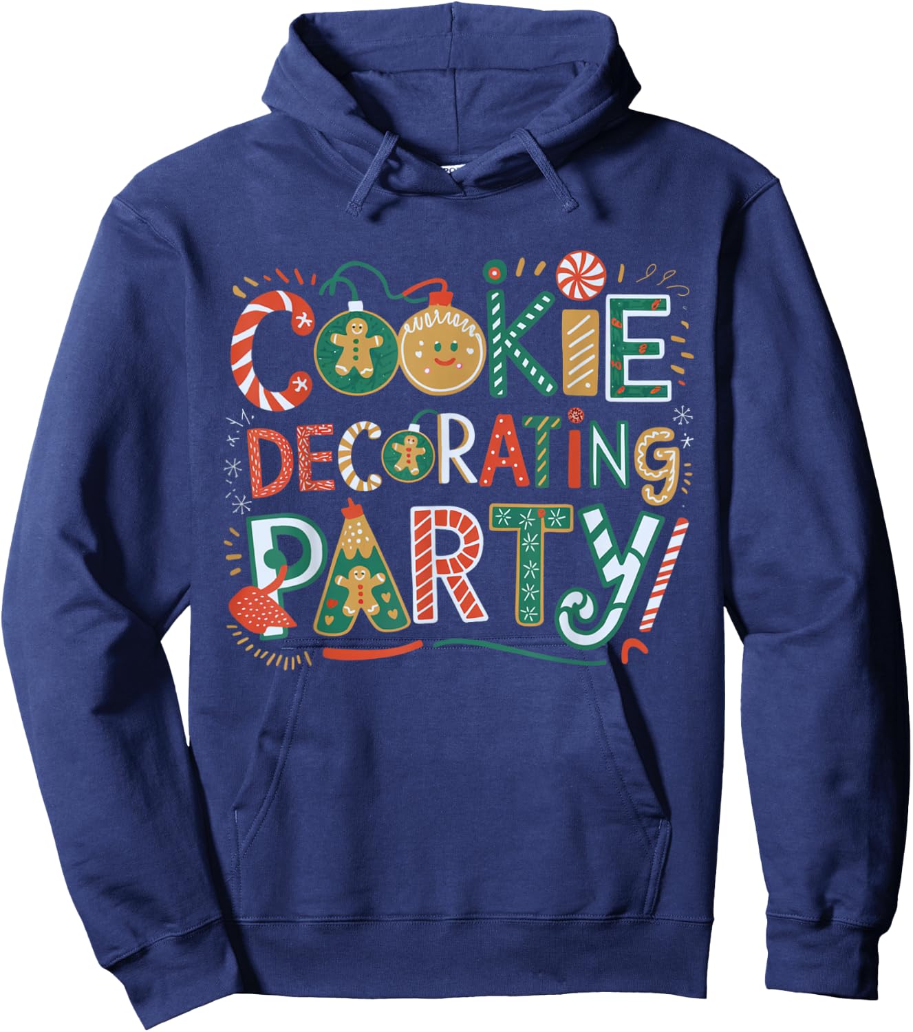 Festive Cookie Decorating Party Christmas Baking Holiday Hoodie - Hoodie | Navy