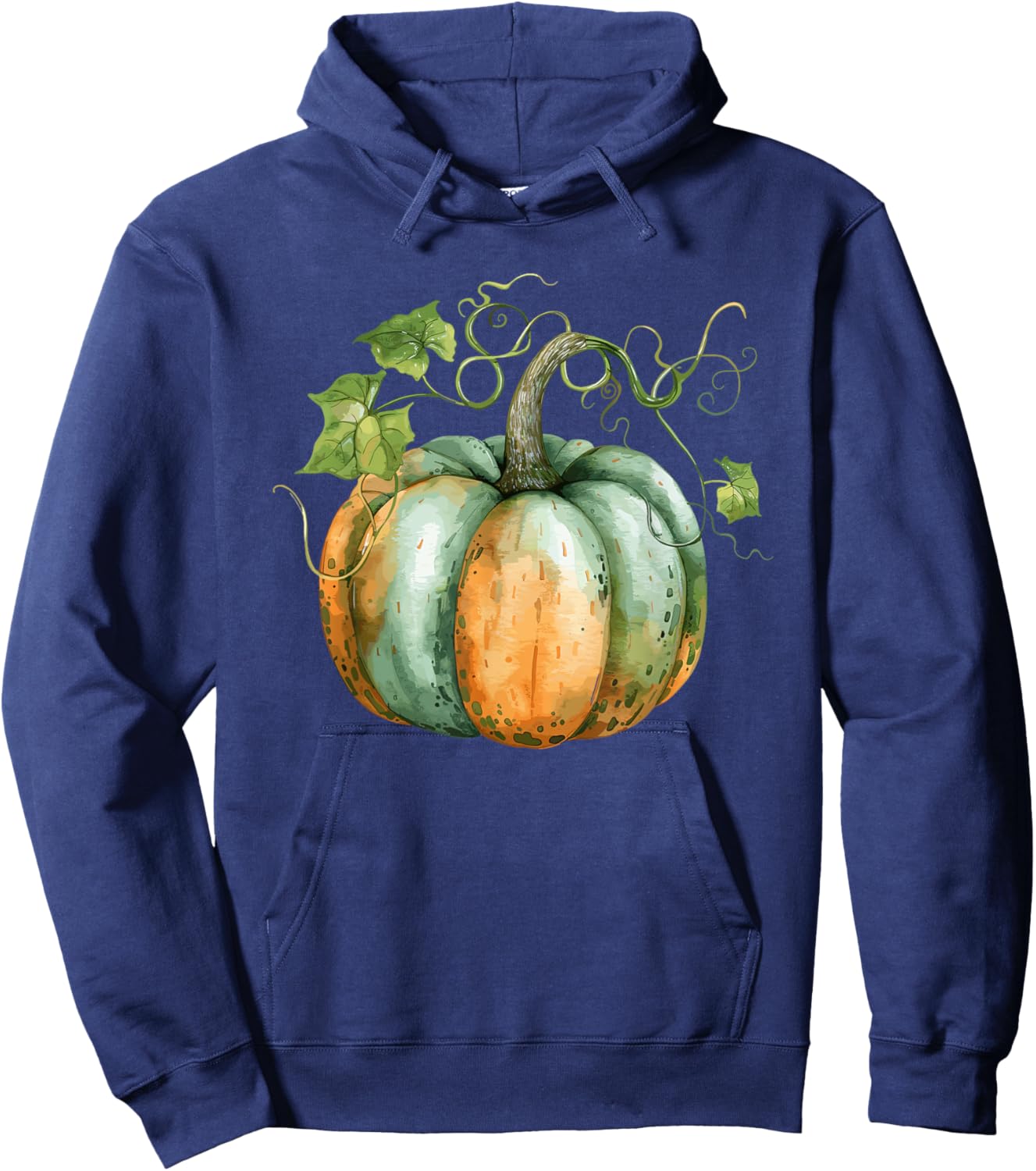 Vintage Pumpkin Autumn Harvest Fall Thanksgiving Design Hoodie - Hoodie | Navy