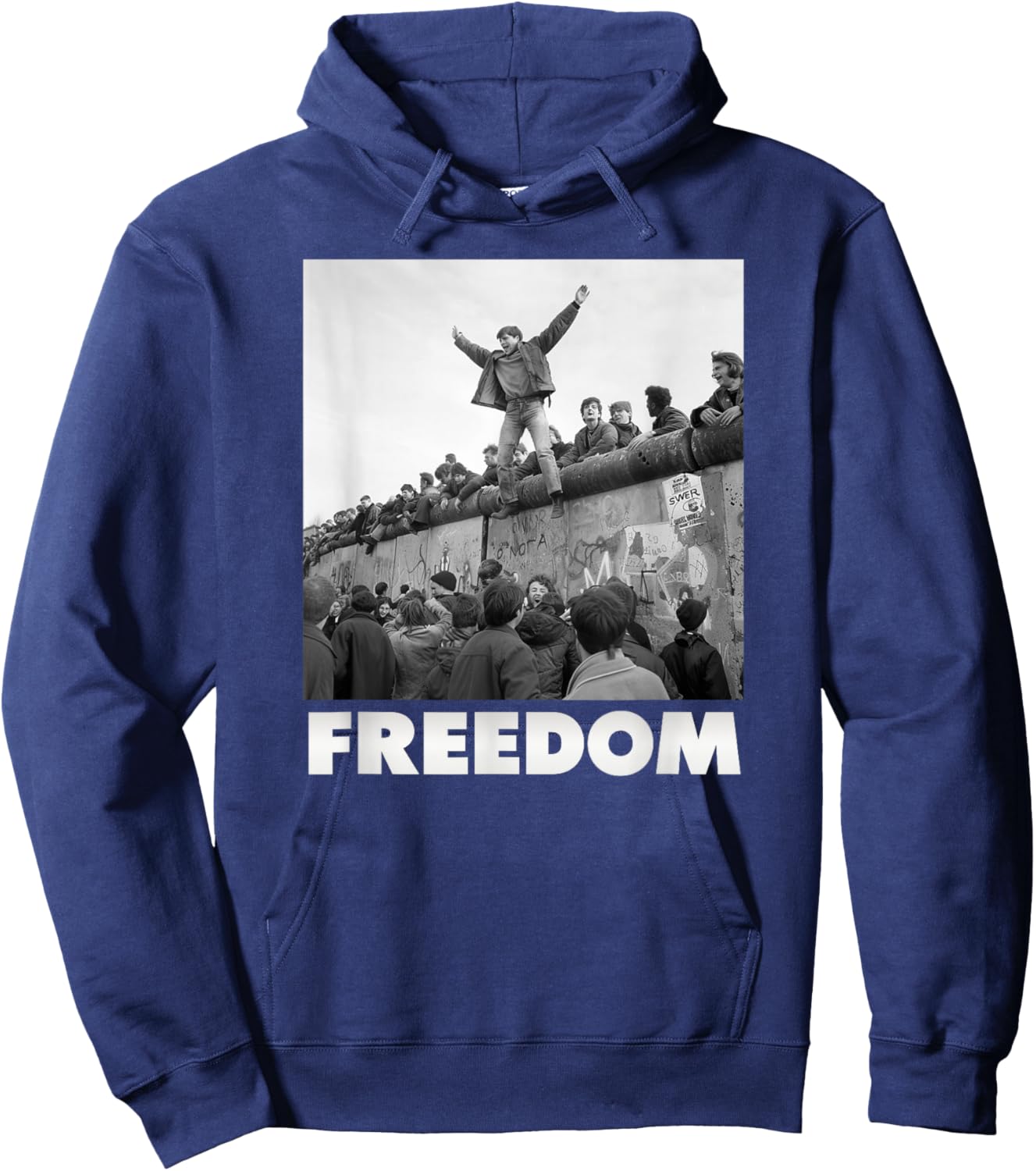 Fall of the Berlin Wall, Berlin, Freedom Hoodie - Hoodie | Navy