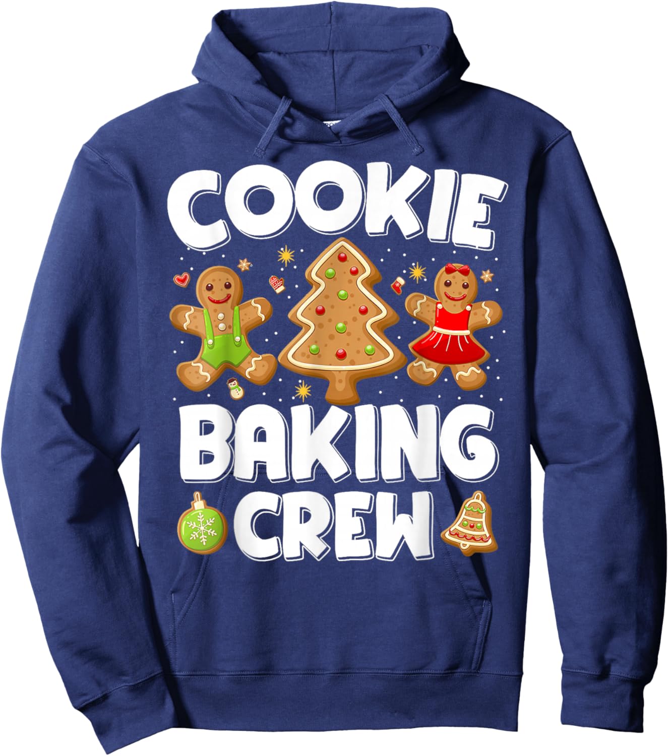 Cookie Baking Crew Christmas Gingerbread Team Squad Family Hoodie - Hoodie | Navy