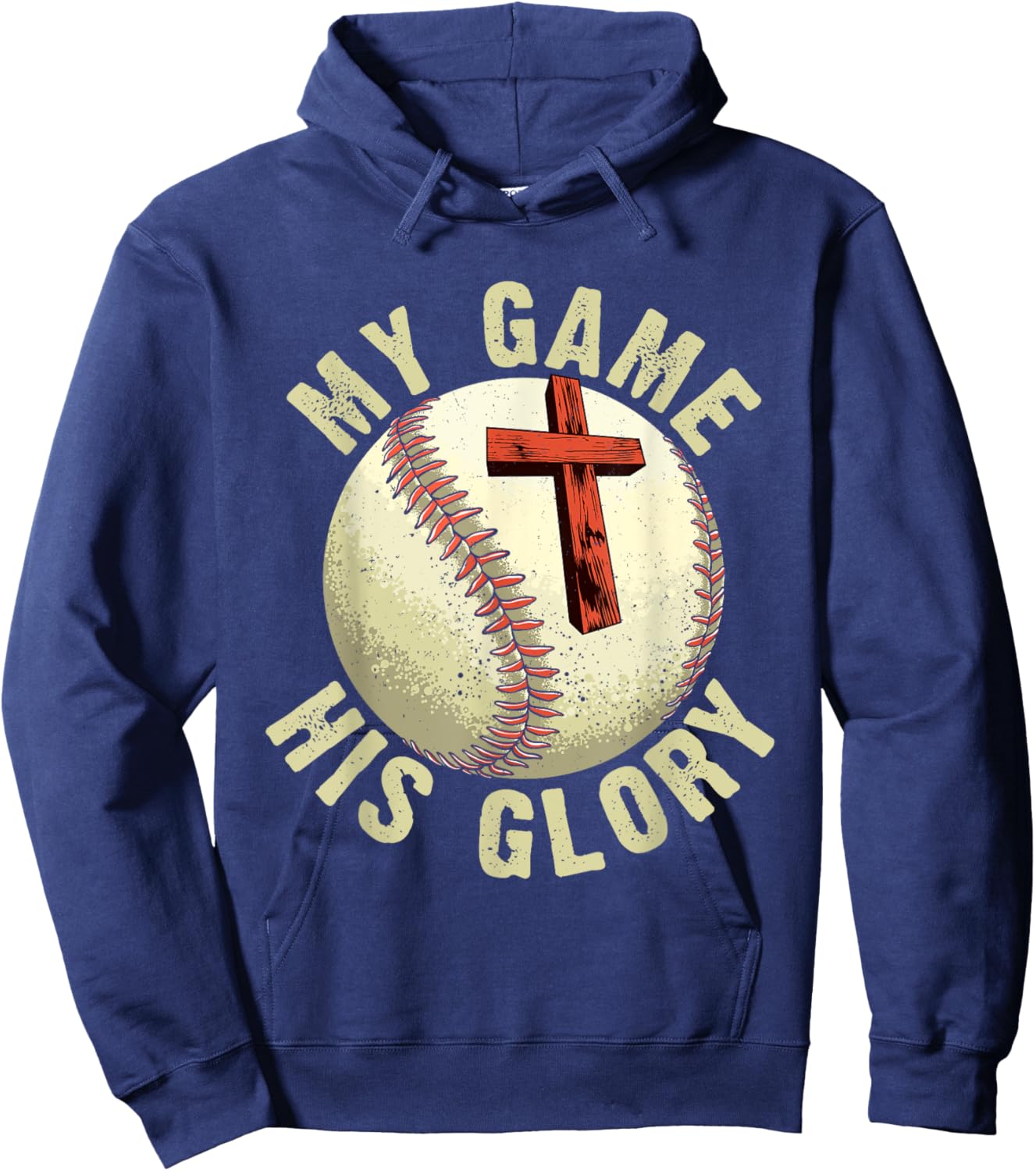 My Game His Glory Christian Hoodie - Hoodie | Navy
