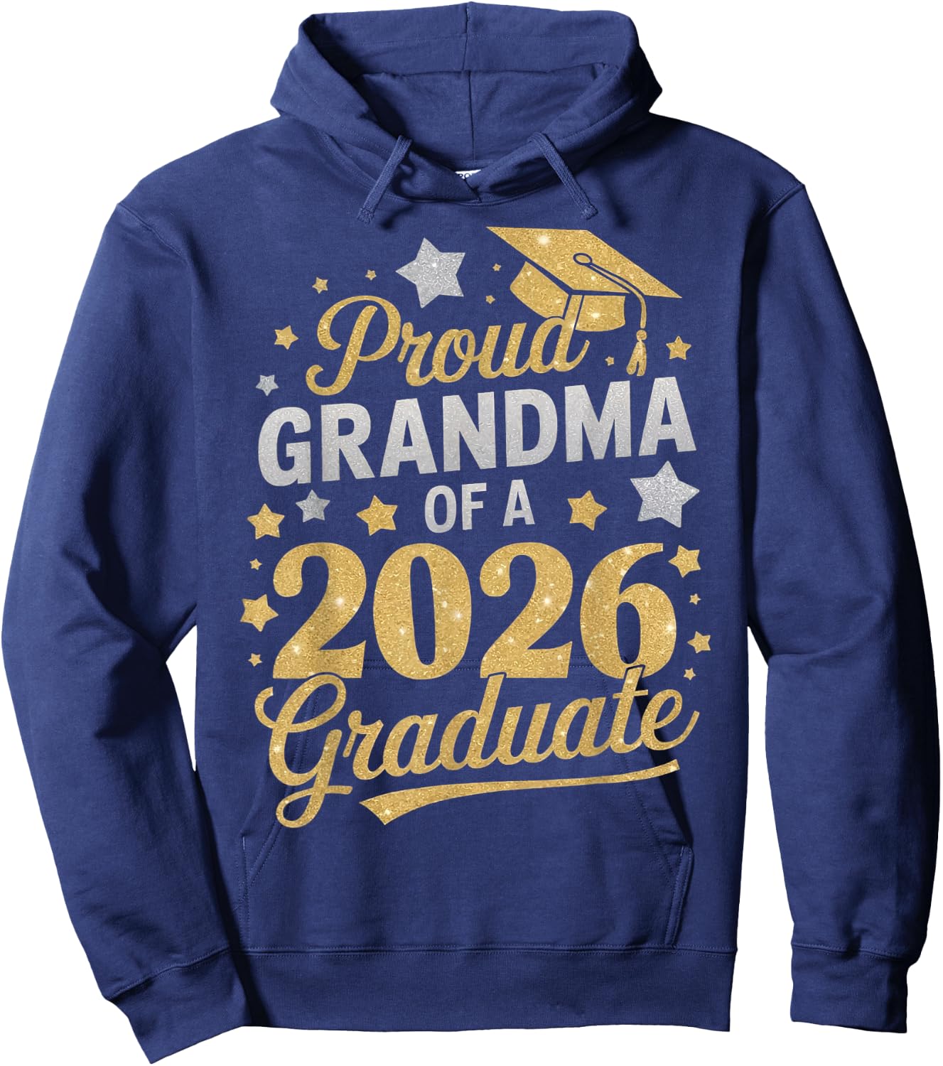 Proud Grandma Of A 2026 Graduate Class Of 2026 Nana Hoodie - Hoodie | Navy