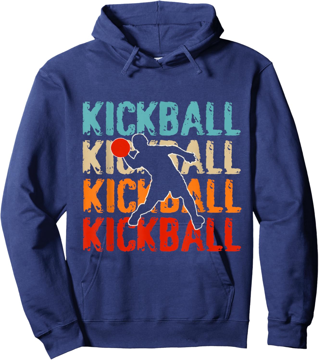 Love kickball men Shirt kickball Lovers and girls Hoodie - Hoodie | Navy