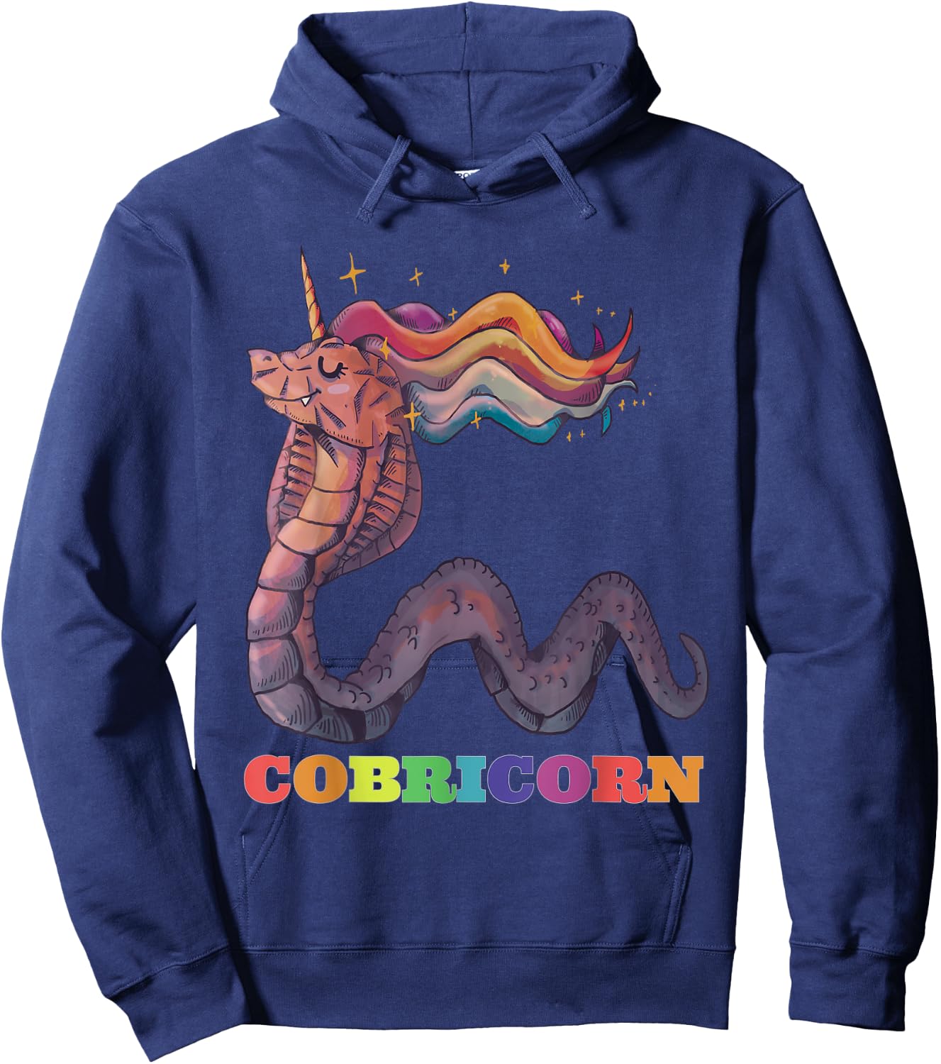 King Cobra Unicorn Cobricorn Funny Snake Lover Gift Cute Hoodie - Hoodie | Navy