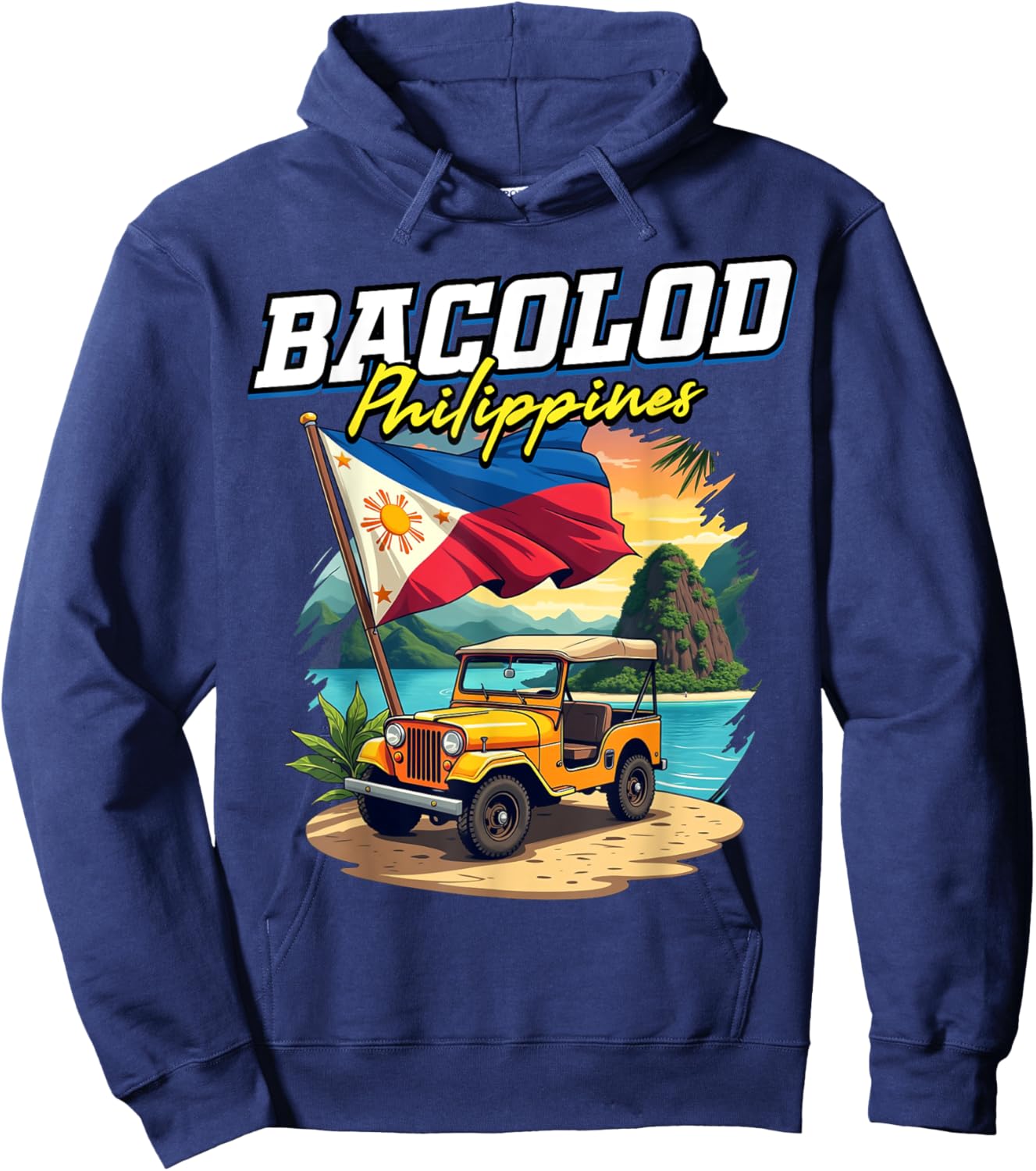 Bacolod Philippines Travel Vacation Filipino Souvenir Hoodie - Hoodie | Navy
