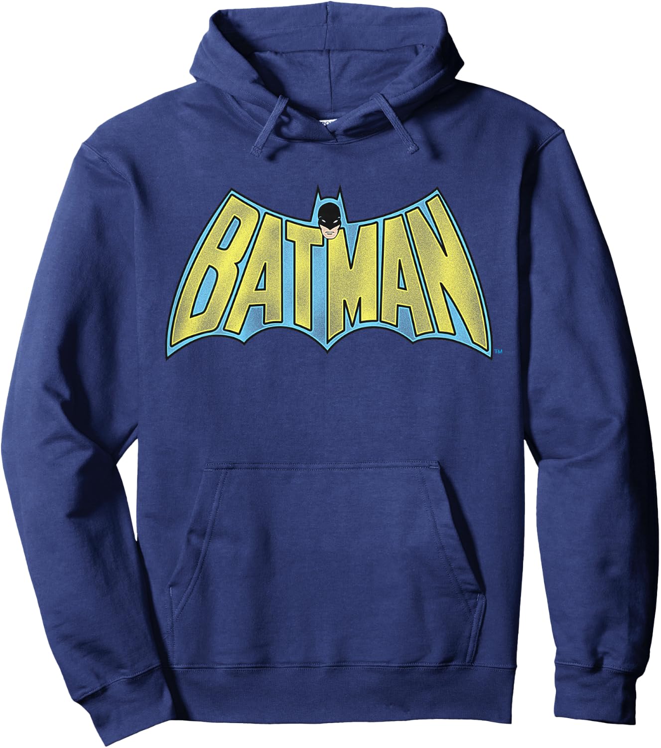 Kids DC Comics Batman Vintage Bold Text Logo Hoodie - Hoodie | Navy
