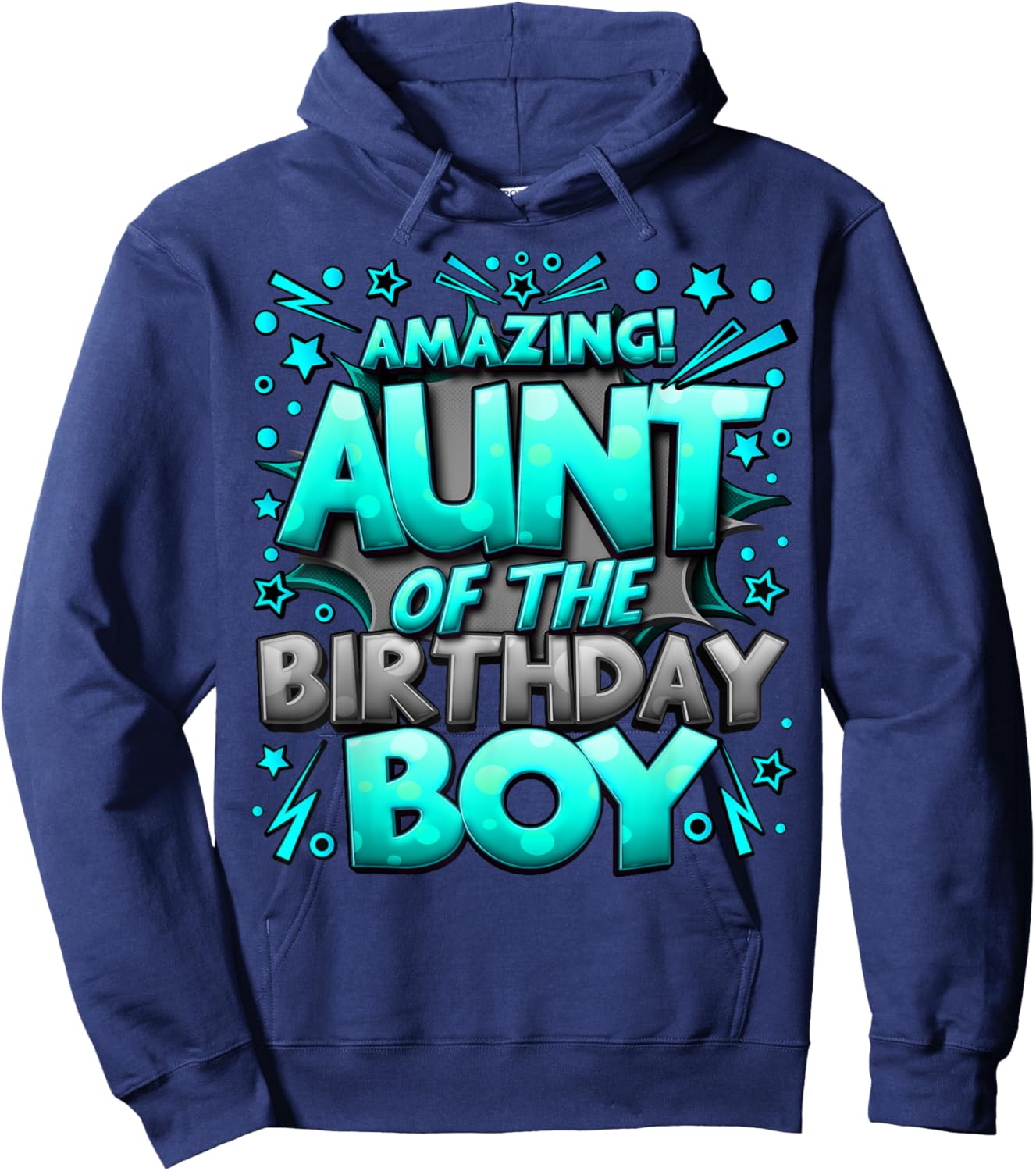 Aunt of the Birthday Boy Matching Family Of Boy Party Hoodie - Hoodie | Navy