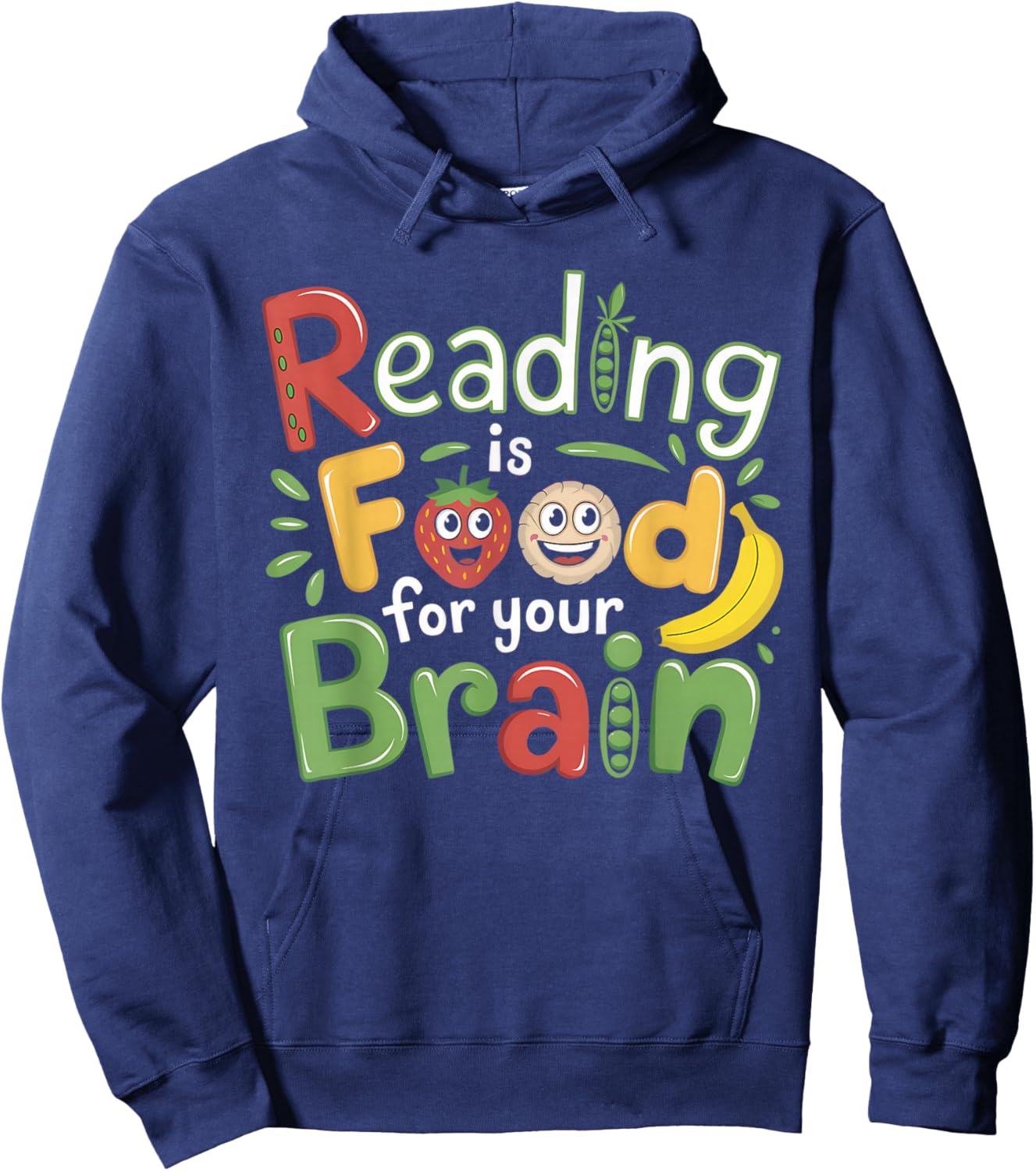 Reading Is Food For Your Brain Children's Books Kids Hoodie - Hoodie | Navy
