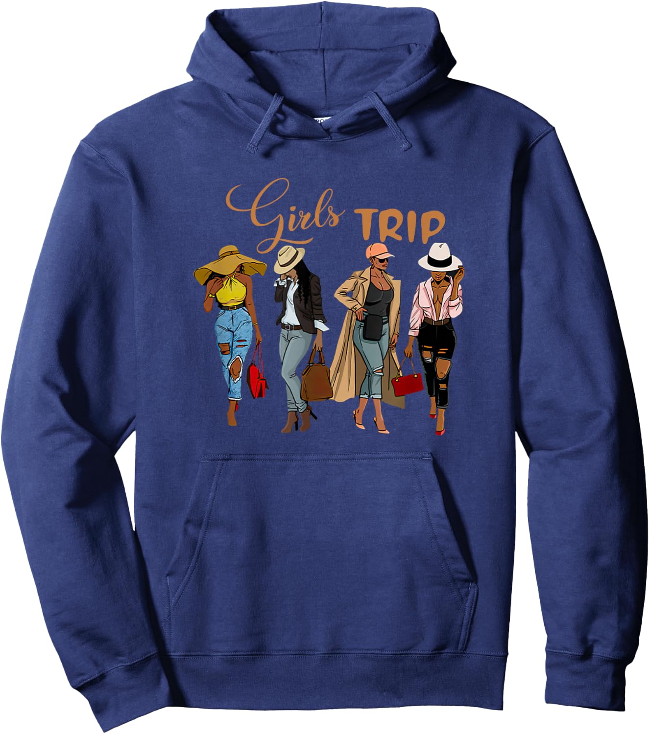 Girls Trip Black Women Queen-Melanin African American Pride Hoodie - Hoodie | Navy