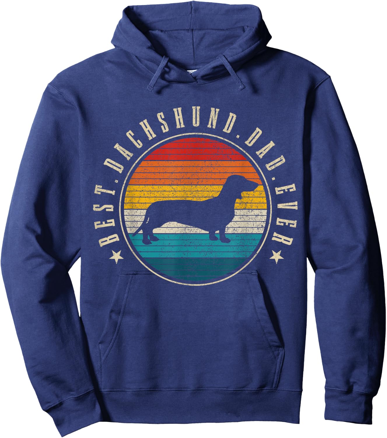 Dachshund Dog Vintage Funny Dog Hoodie - Hoodie | Navy