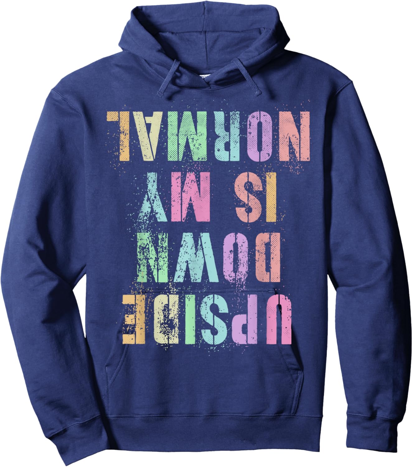 Funny UPSIDE DOWN IS MY NORMAL Gymnastics Tumbling Gymnast Hoodie - Hoodie | Navy