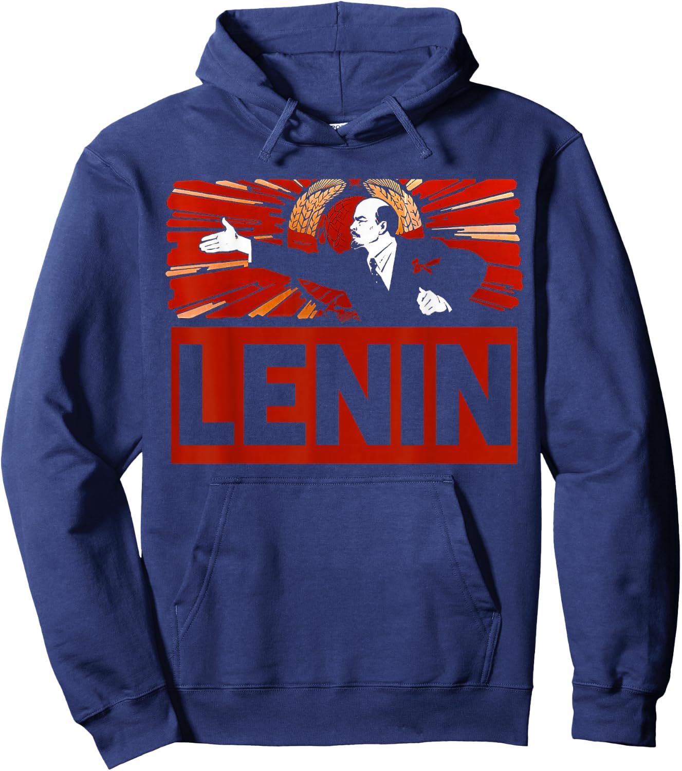 Lenin Retro Vintage Soviet Propaganda. SOVI8 T. Hoodie - Hoodie | Navy
