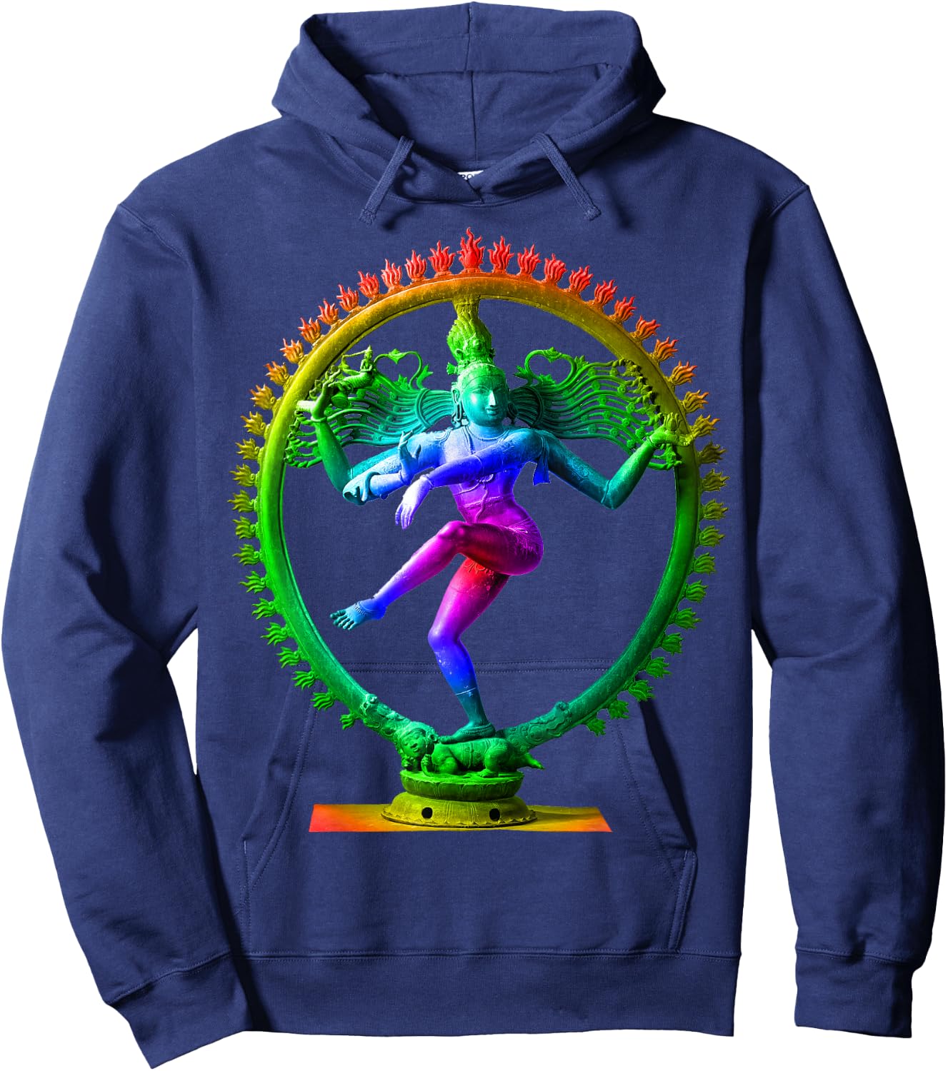 Lord Shiva Nataraja Statue dancing Divine Tandava Hindu gift Hoodie - Hoodie | Navy