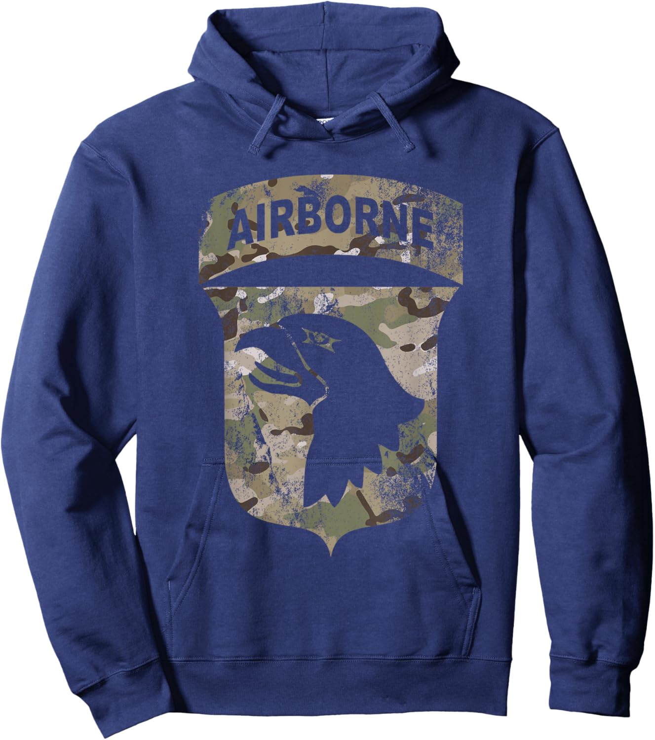 Camo 101st Airborne Division - OCP Retro Multicam Camouflage Hoodie - Hoodie | Navy