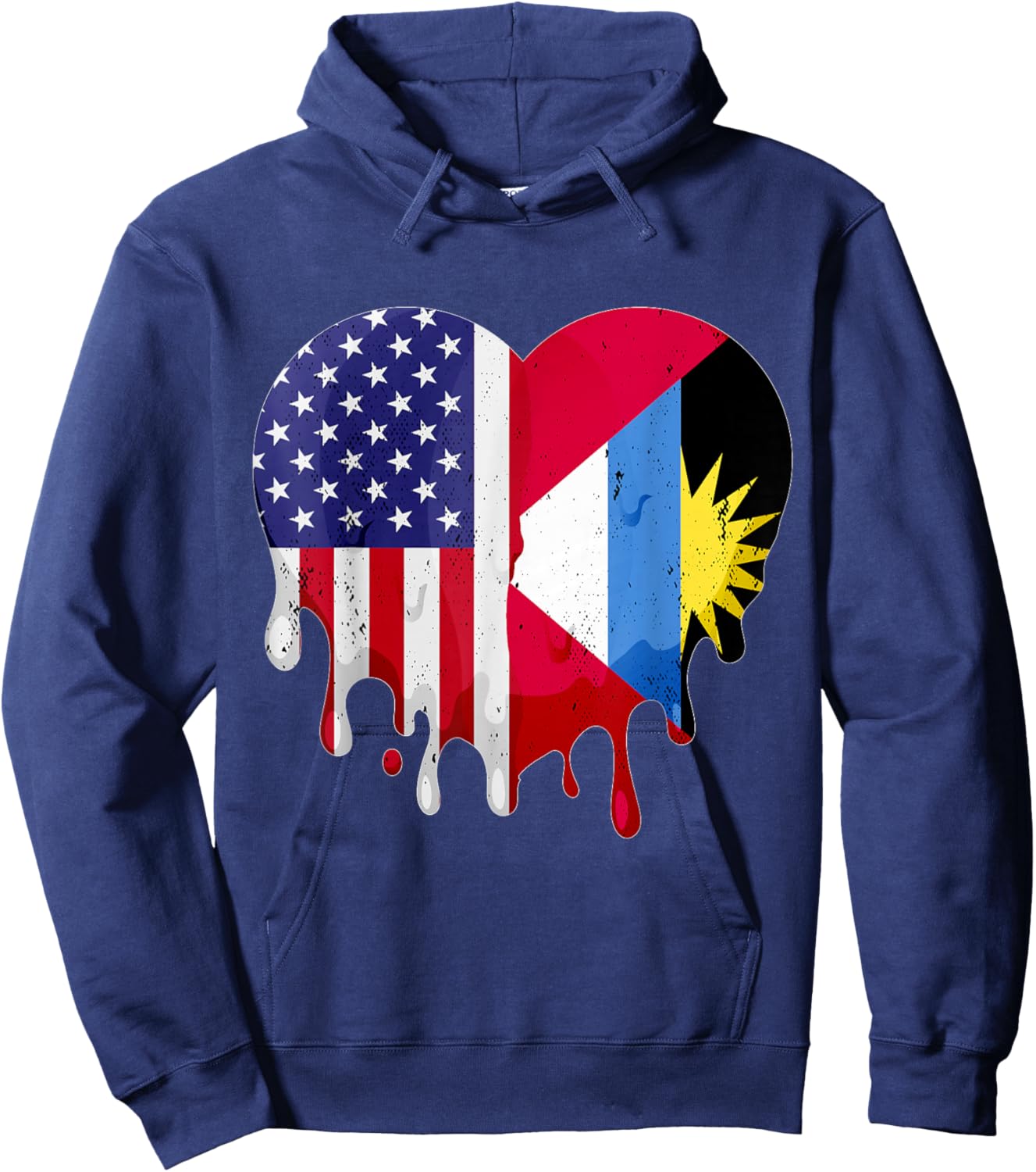 Antigua American Patriot Grown Country Melting Heart Hoodie - Hoodie | Navy