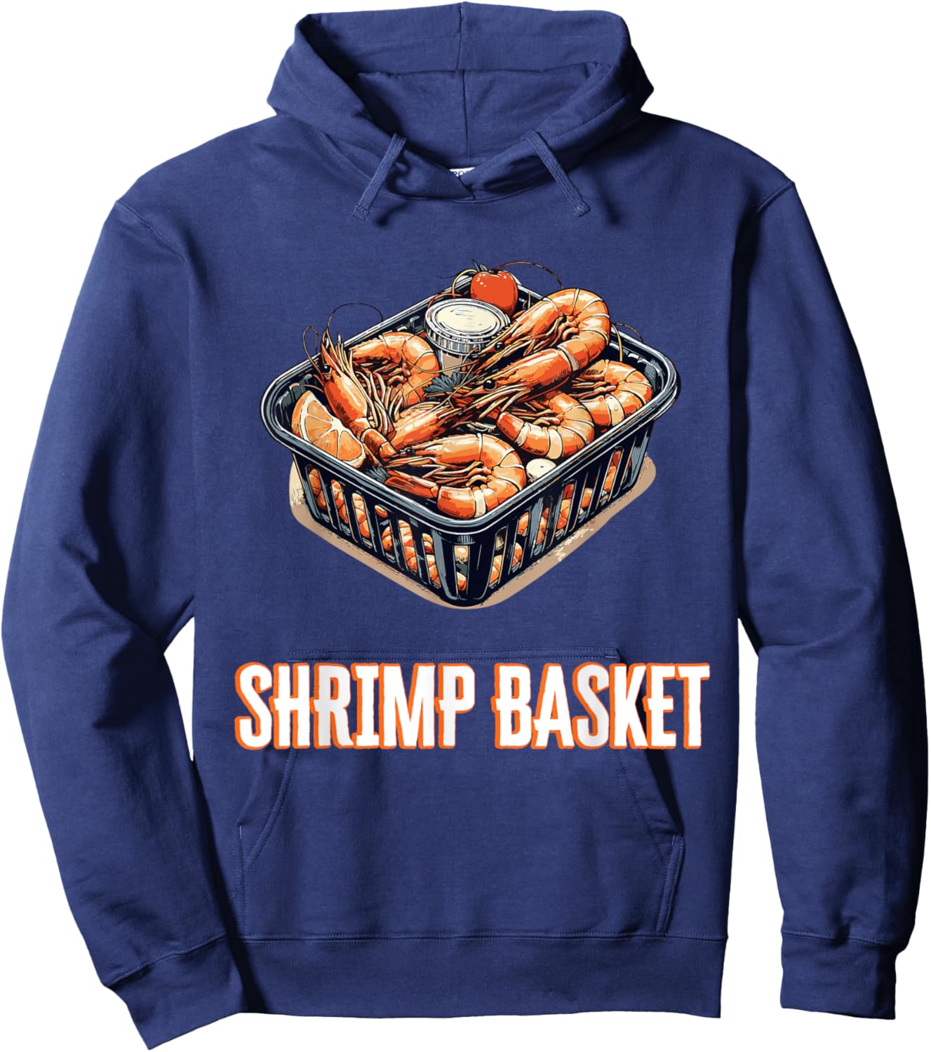 Shrimp Basket Fast Food Fanatic Bite Hoodie - Hoodie | Navy