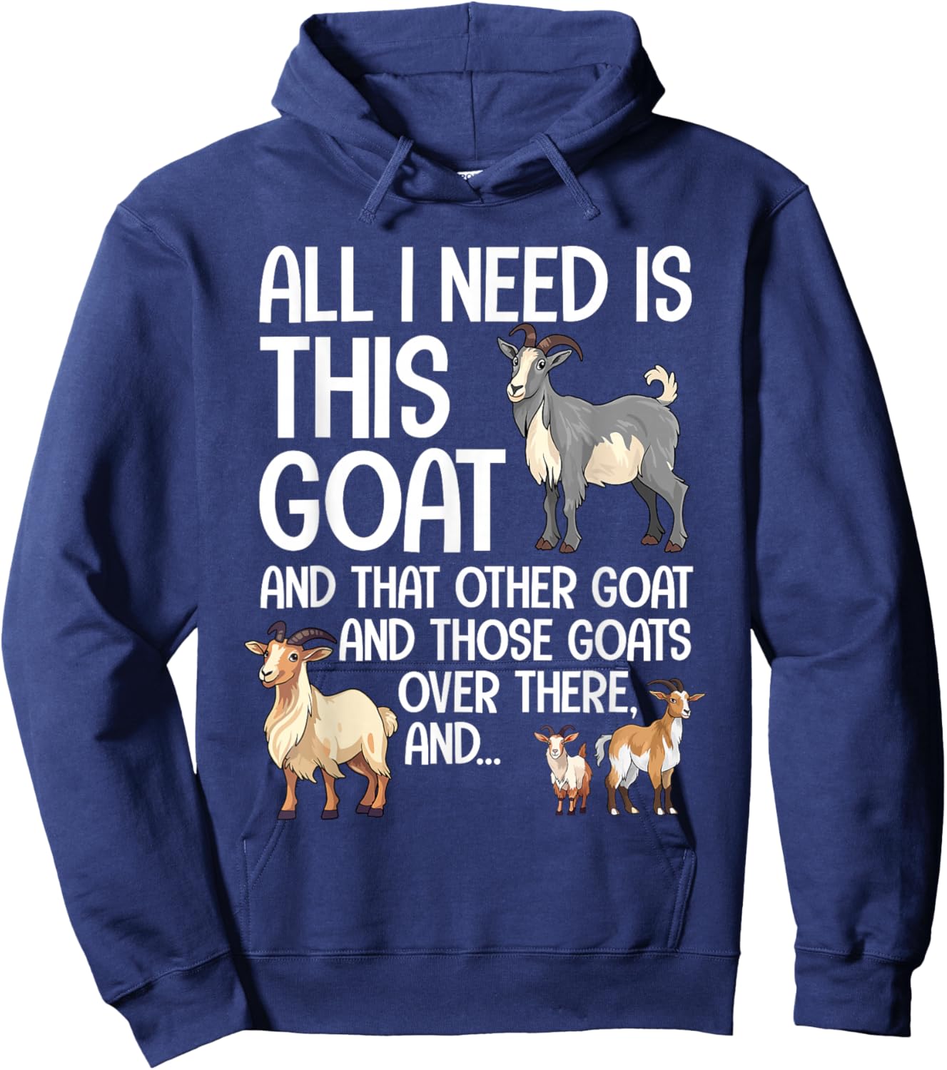 Funny Goat Design Women Kids Boer Pygmy Goat Lover Hoodie - Hoodie | Navy