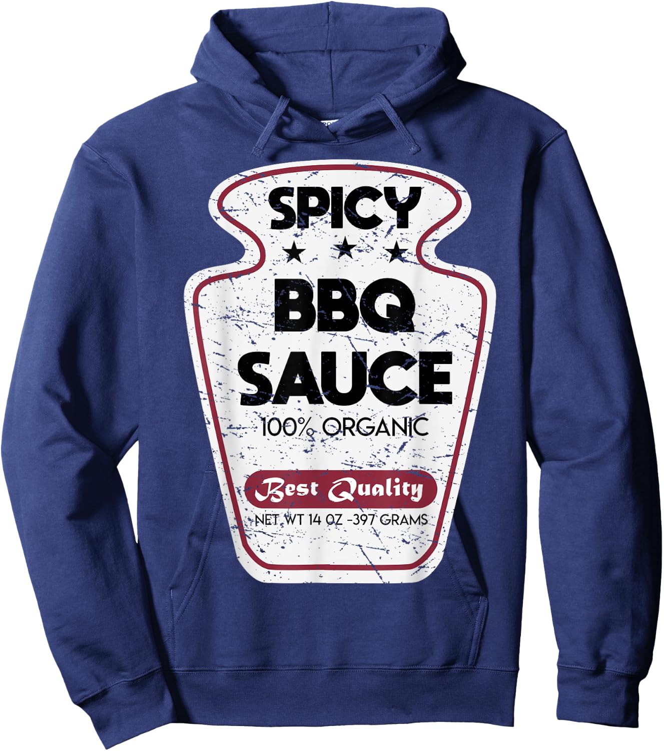 Vintage Barbecue BBQ Sauce Costume Funny Halloween Gifts Hoodie - Hoodie | Navy