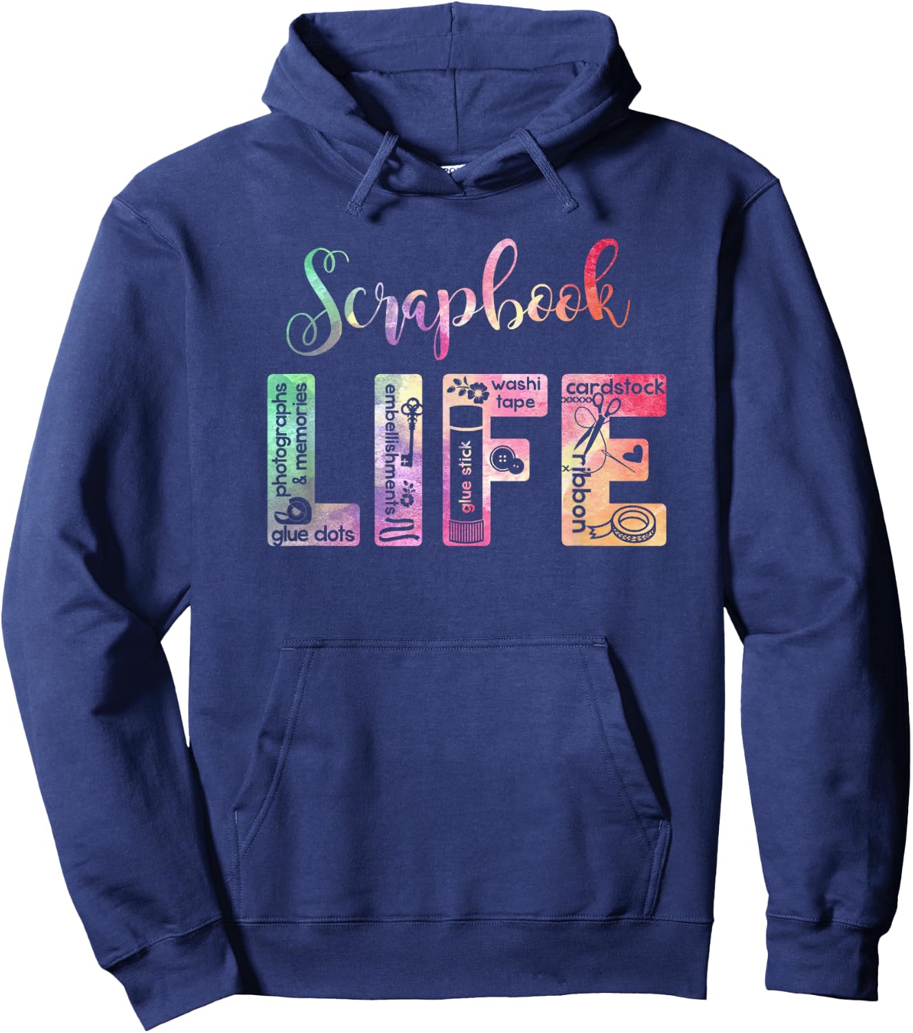 Scrapbook glue dots cardstock my scrapbooking Hoodie - Hoodie | Navy