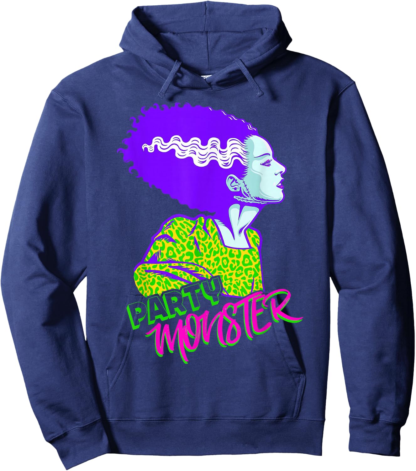 Universal Monsters Bride Of Frankenstein Party Monster Hoodie - Hoodie | Navy