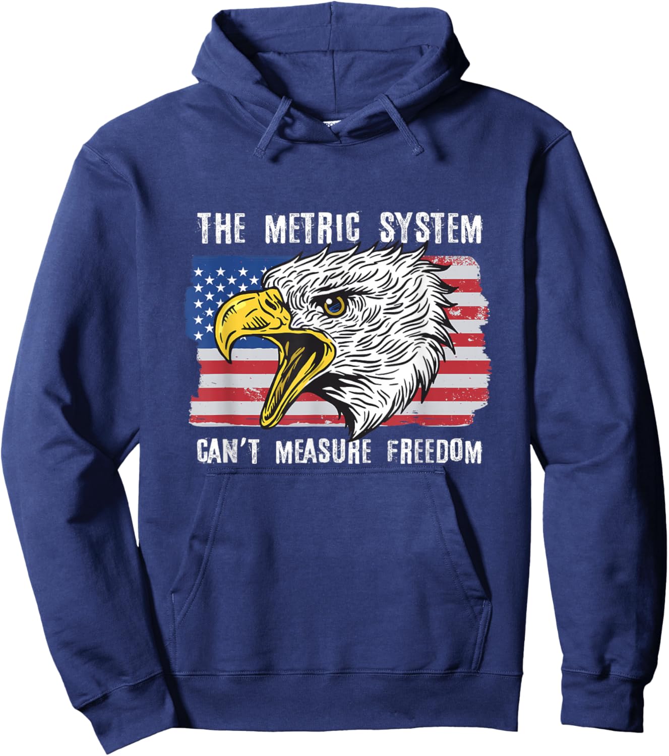 The Metric System Can't Measure Freedom 4th of July Hoodie - Hoodie | Navy