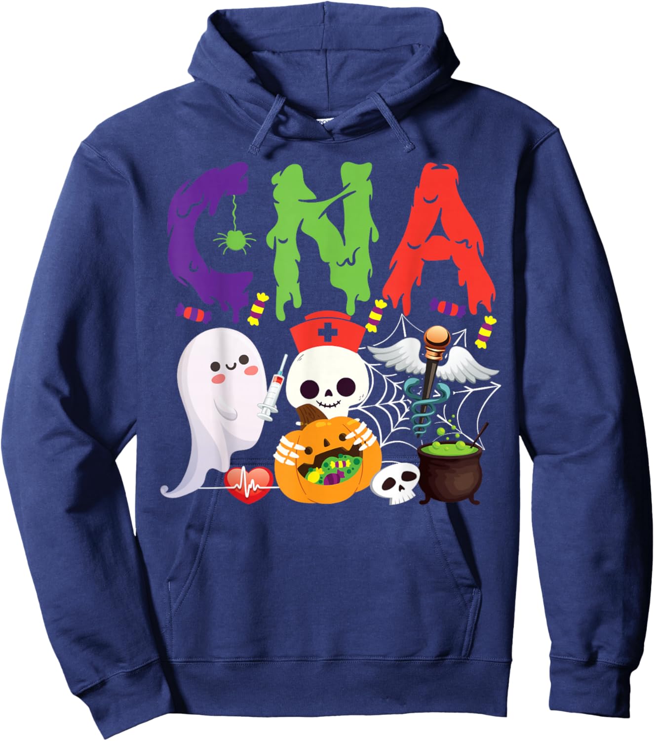CNA Nurse Certified Nursing Assistant Halloween Cna Hoodie - Hoodie | Navy