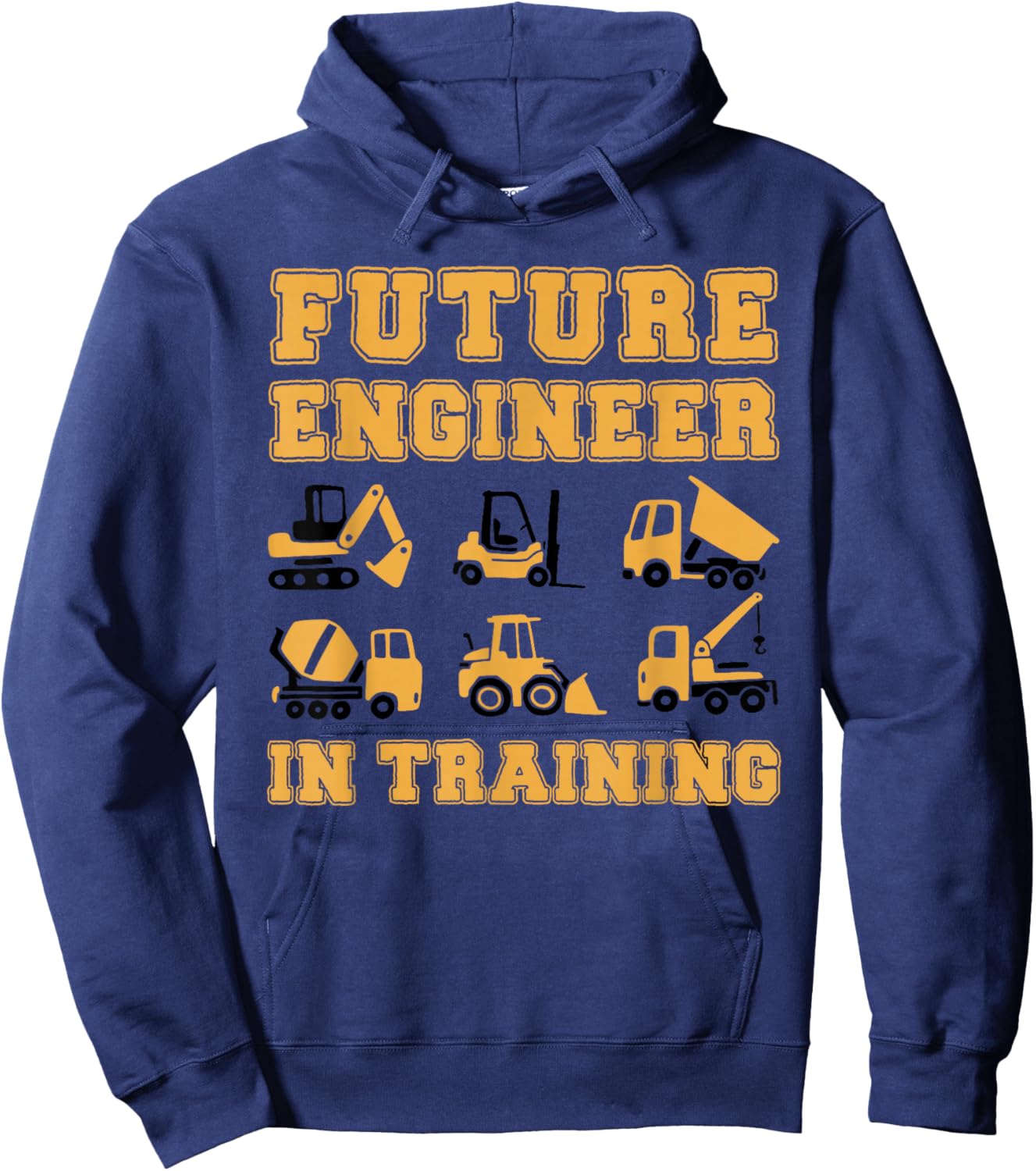 Future Engineer in Training Cute Construction Kids Hoodie - Hoodie | Navy