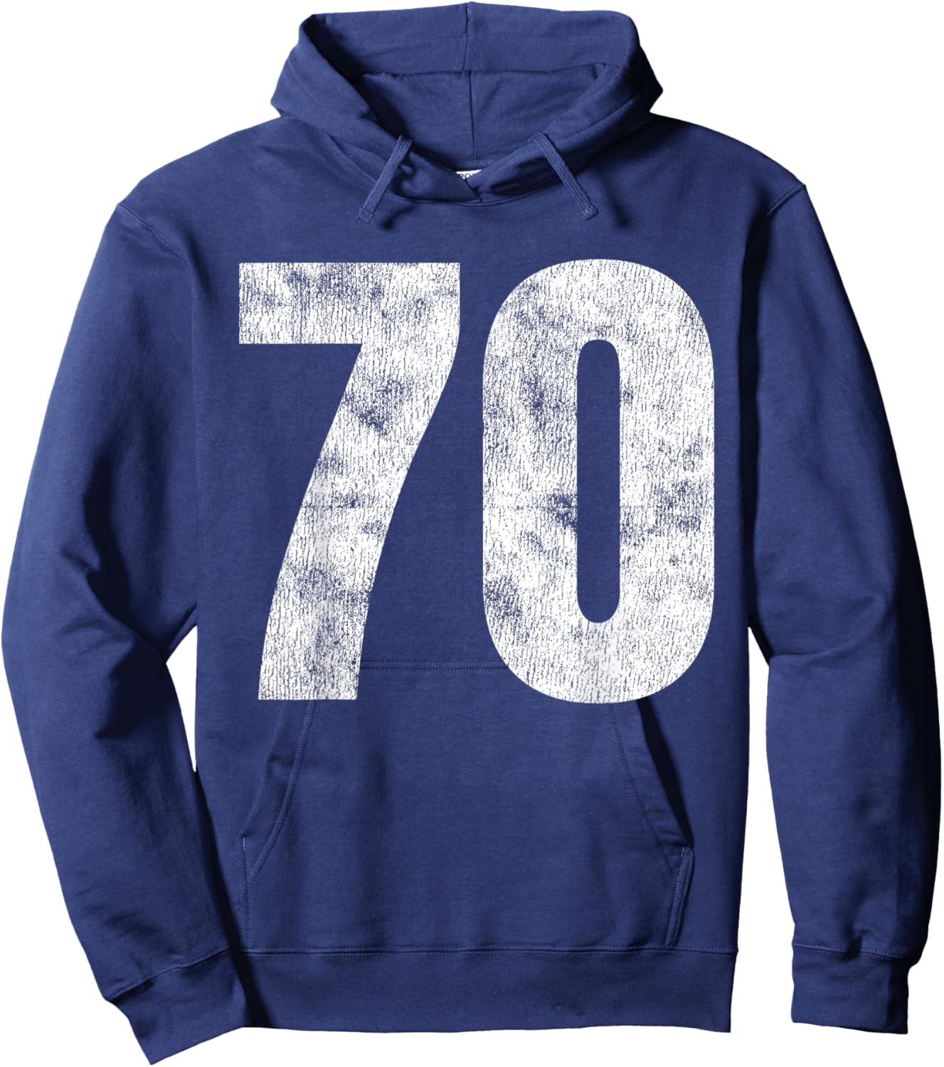 Jersey Uniform Number #70 Athletic Style Sports Graphic Hoodie - Hoodie | Navy