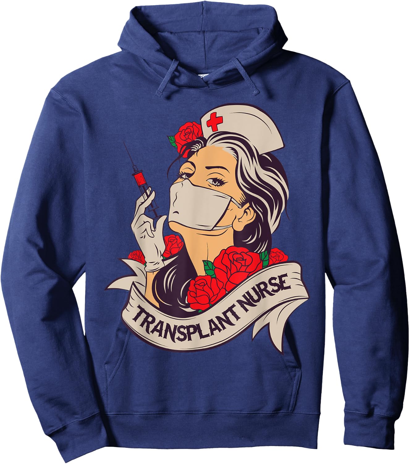 Transplant Nurse RN Funny Graphic for Nurse Practitioner Hoodie - Hoodie | Navy