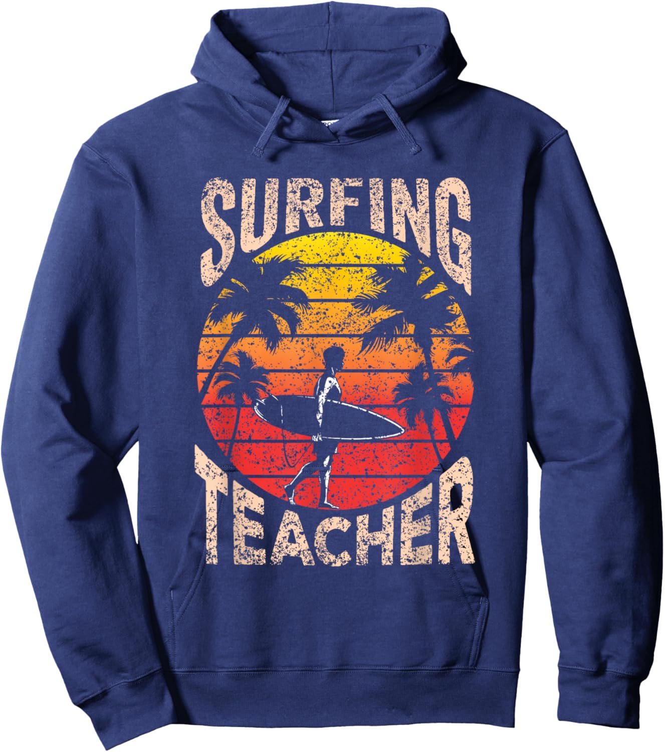Surfing Teacher Surf Surfer Surfboard Hoodie - Hoodie | Navy