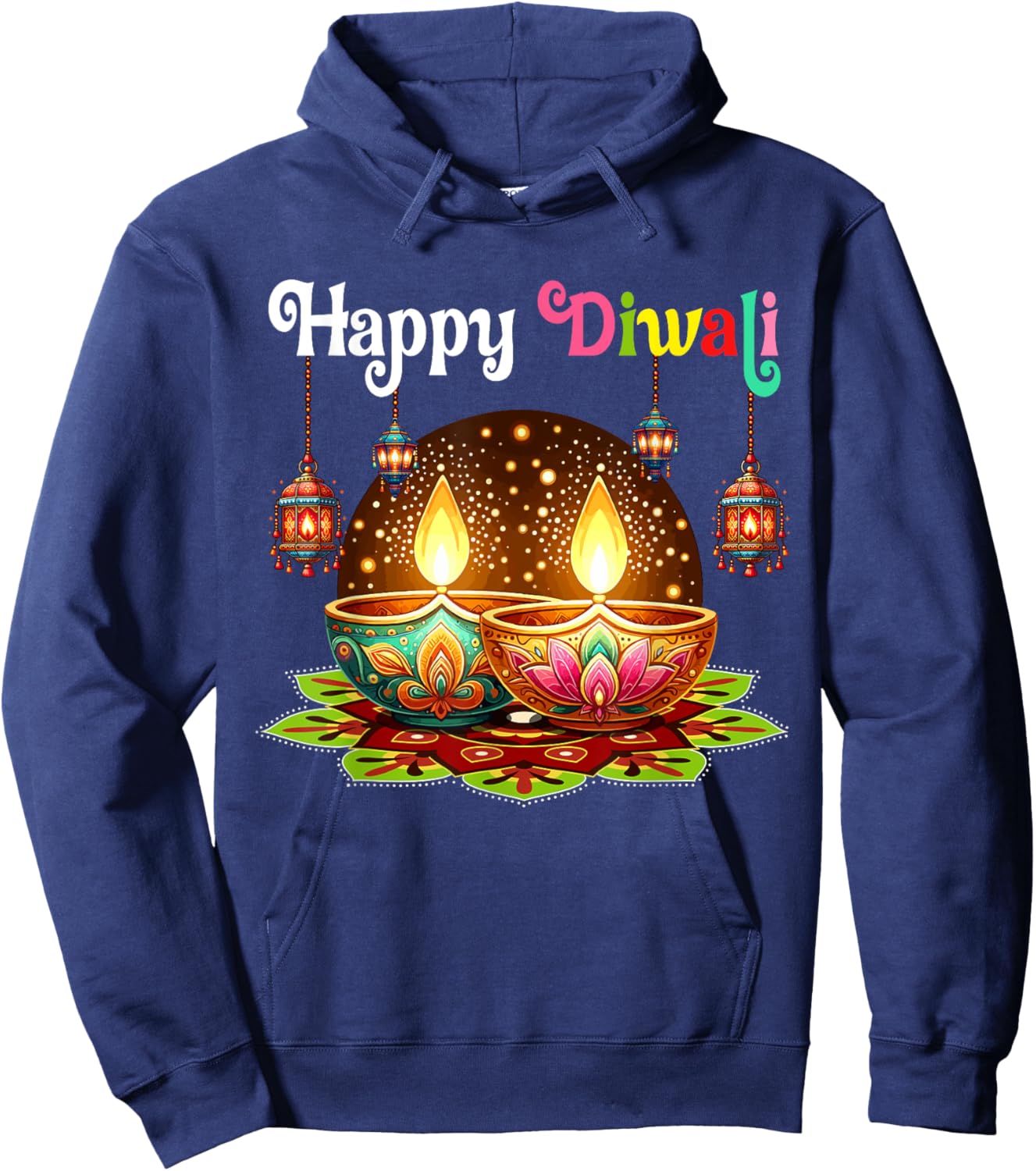 Happy Diwali Funny Festival Proud Indian Matching Family Hoodie - Hoodie | Navy