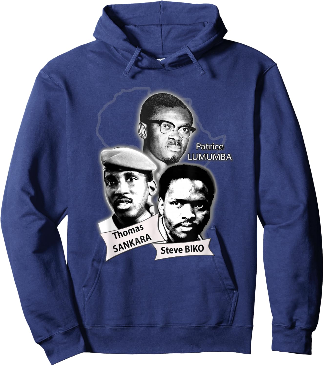 Patrice Lumba, Thomas Sankara, Steve Biko Hoodie - Hoodie | Navy