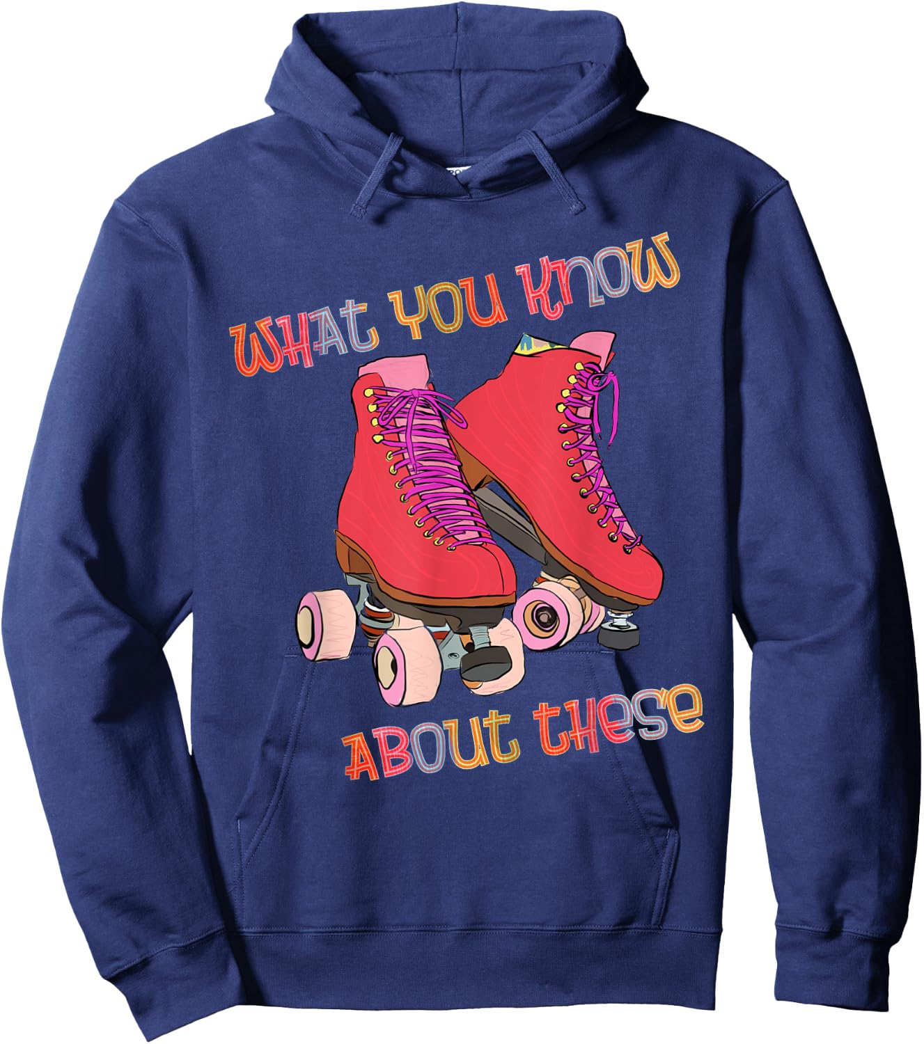 80s Roller Skates - Roller Skating - Disco Skates - Vintage Hoodie - Hoodie | Navy