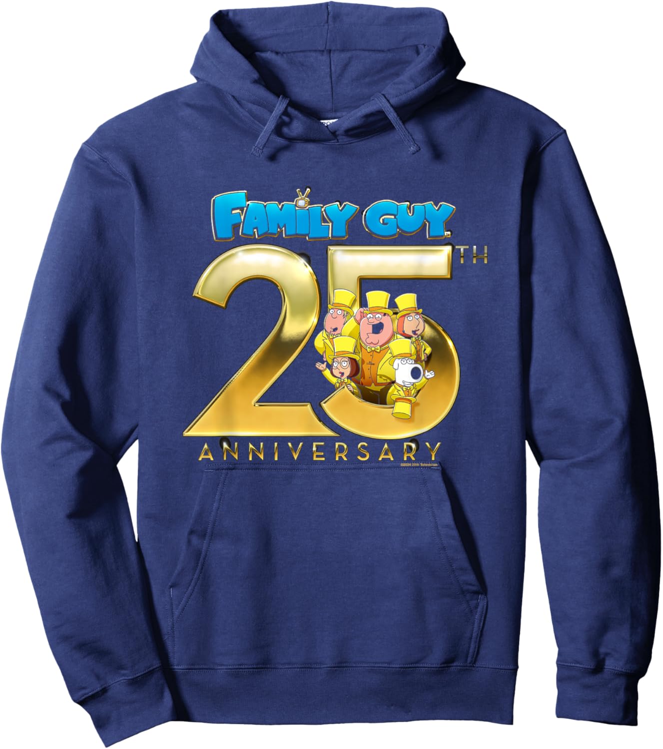 Family Guy 25th Anniversary Griffin Family Group Shot Hoodie - Hoodie | Navy