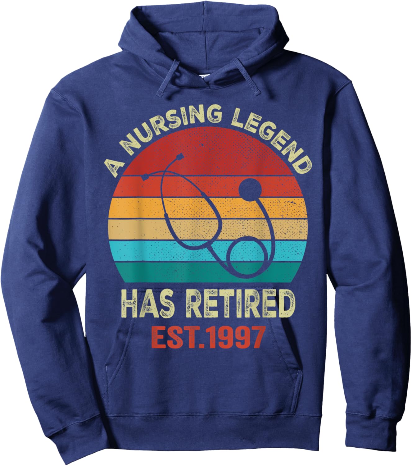 Retro Retired Nurse 1997 A Nursing Legend Has Retired Hoodie - Hoodie | Navy