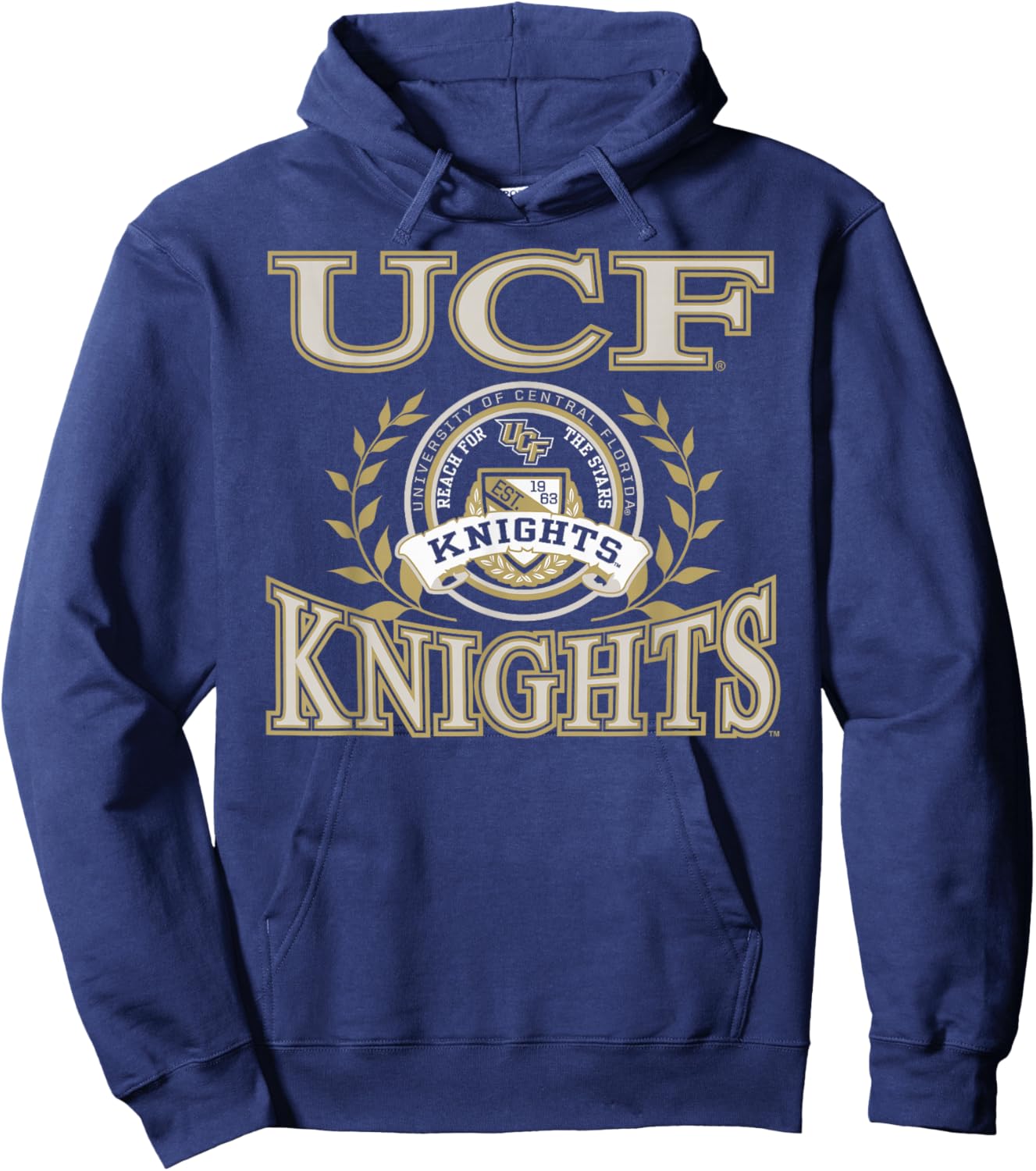 Central Florida Golden Knights Laurels Black Hoodie - Hoodie | Navy