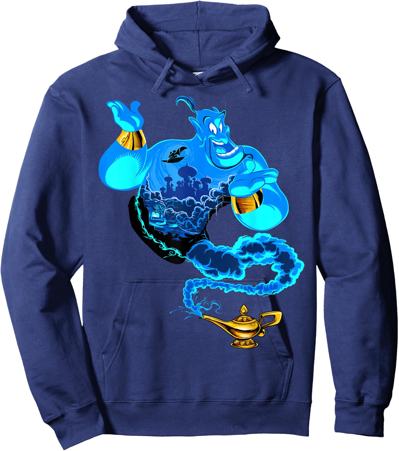 Disney Aladdin Genie Portrait Agrabah Fill Small Hoodie - Hoodie | Navy